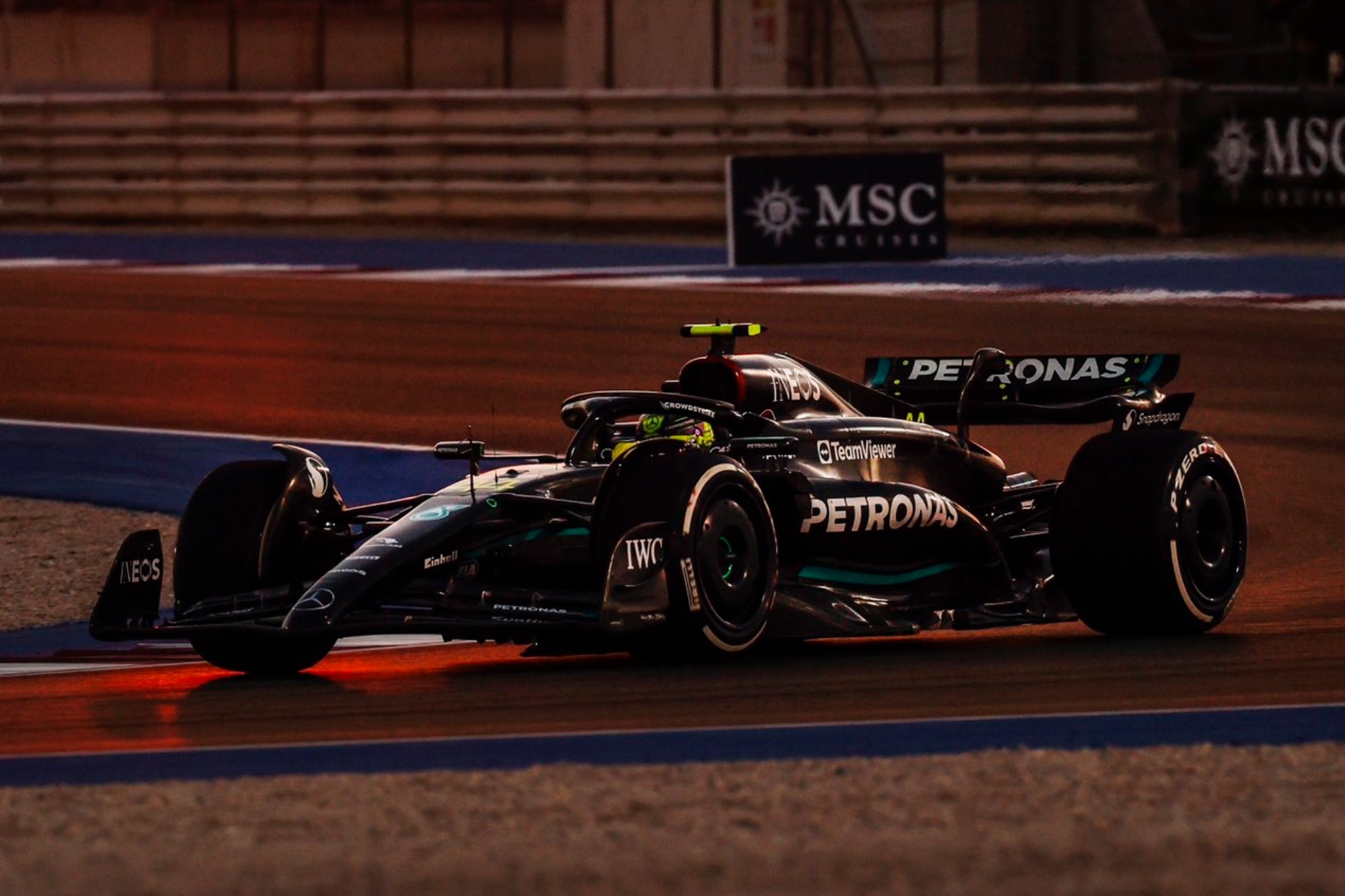 Lewis Hamilton durante el GP de Qatar