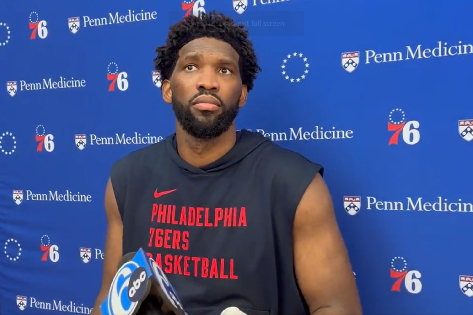 Embiid responded to James not being present