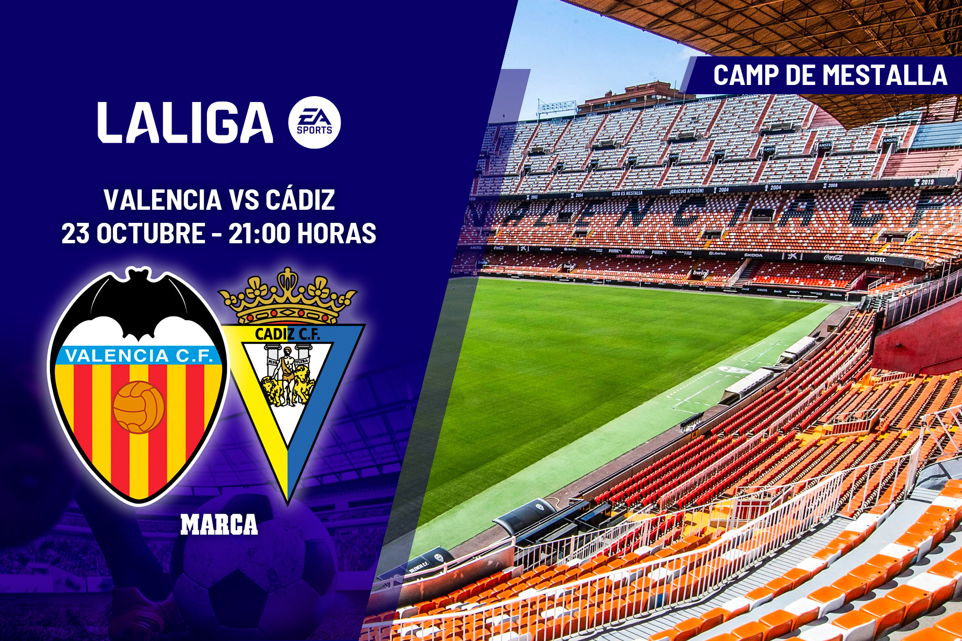 Valencia - Cdiz, en directo | LaLiga EA Sports hoy en vivo