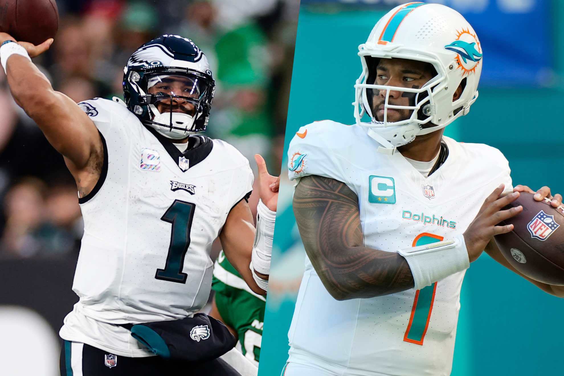 The Eagles and Dolphins will meet on Sunday night