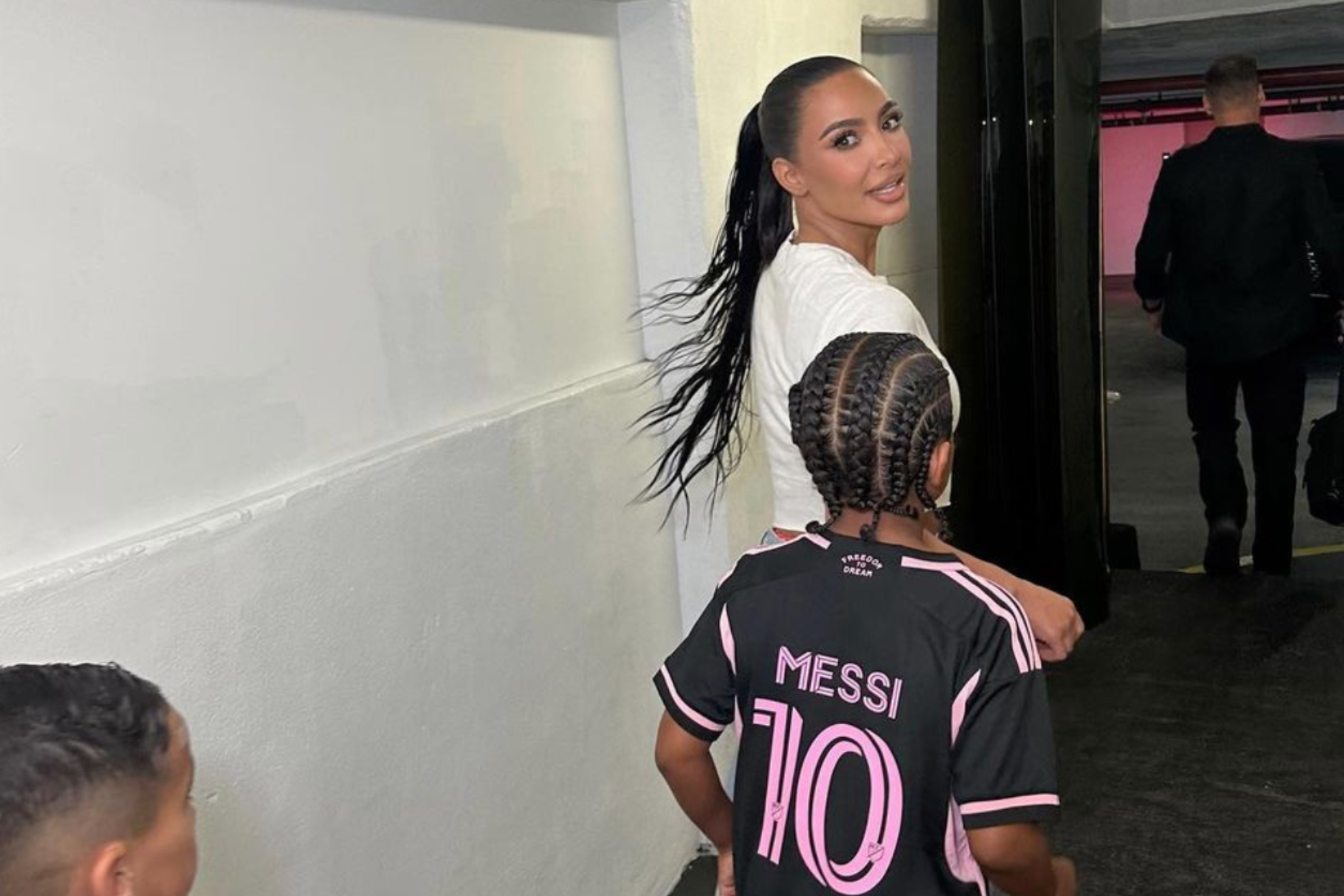 Kim Kardashian takes son Saint West to see Messi play in Miami