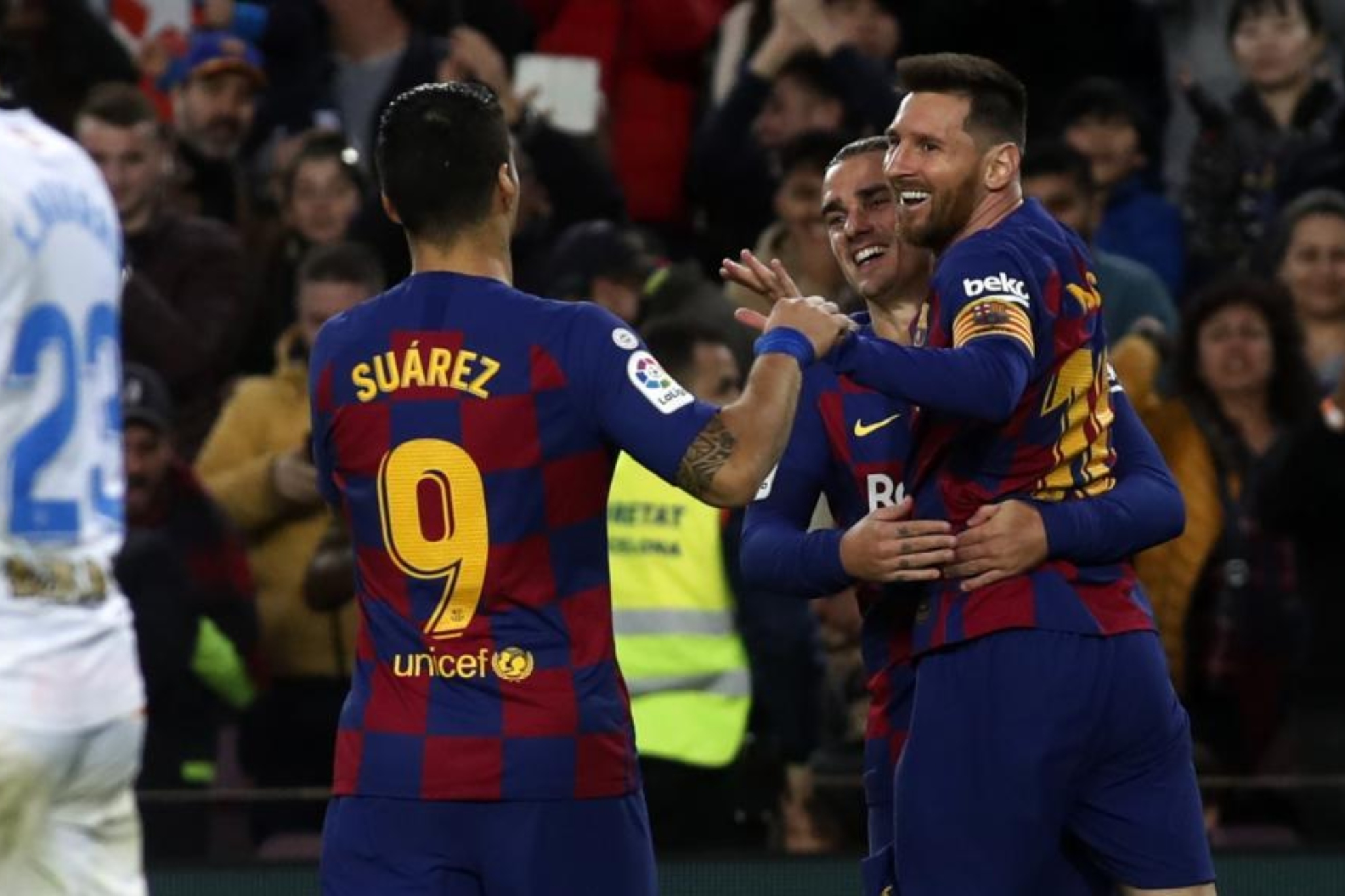 Lionel Messi and Luis Suarez at Barcelona