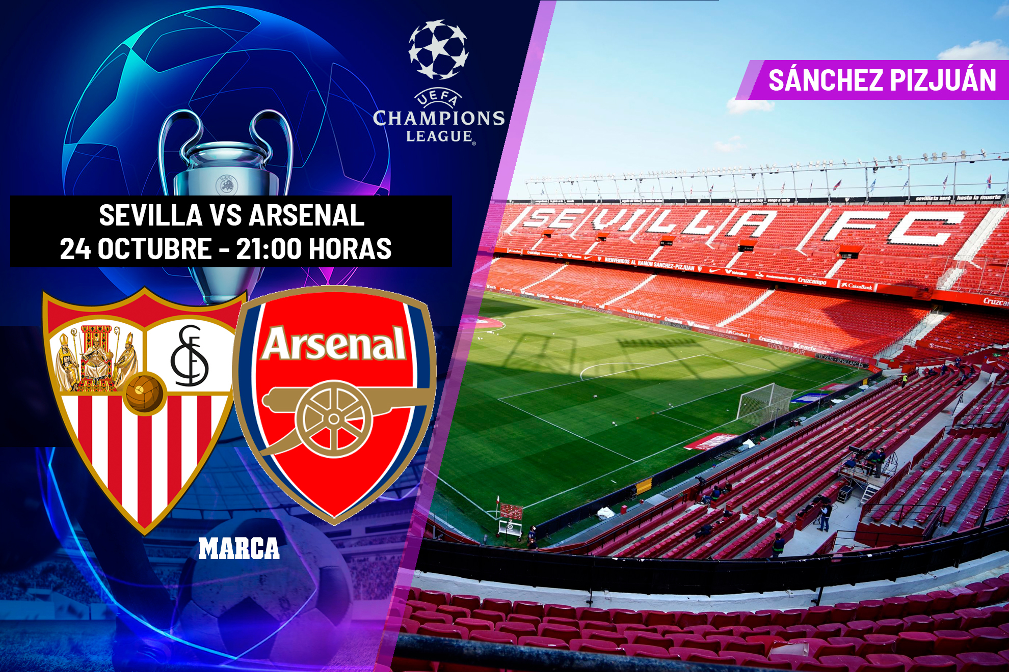 Sevilla - Arsenal: horario, canal y dónde ver en TV y online hoy la Champions League