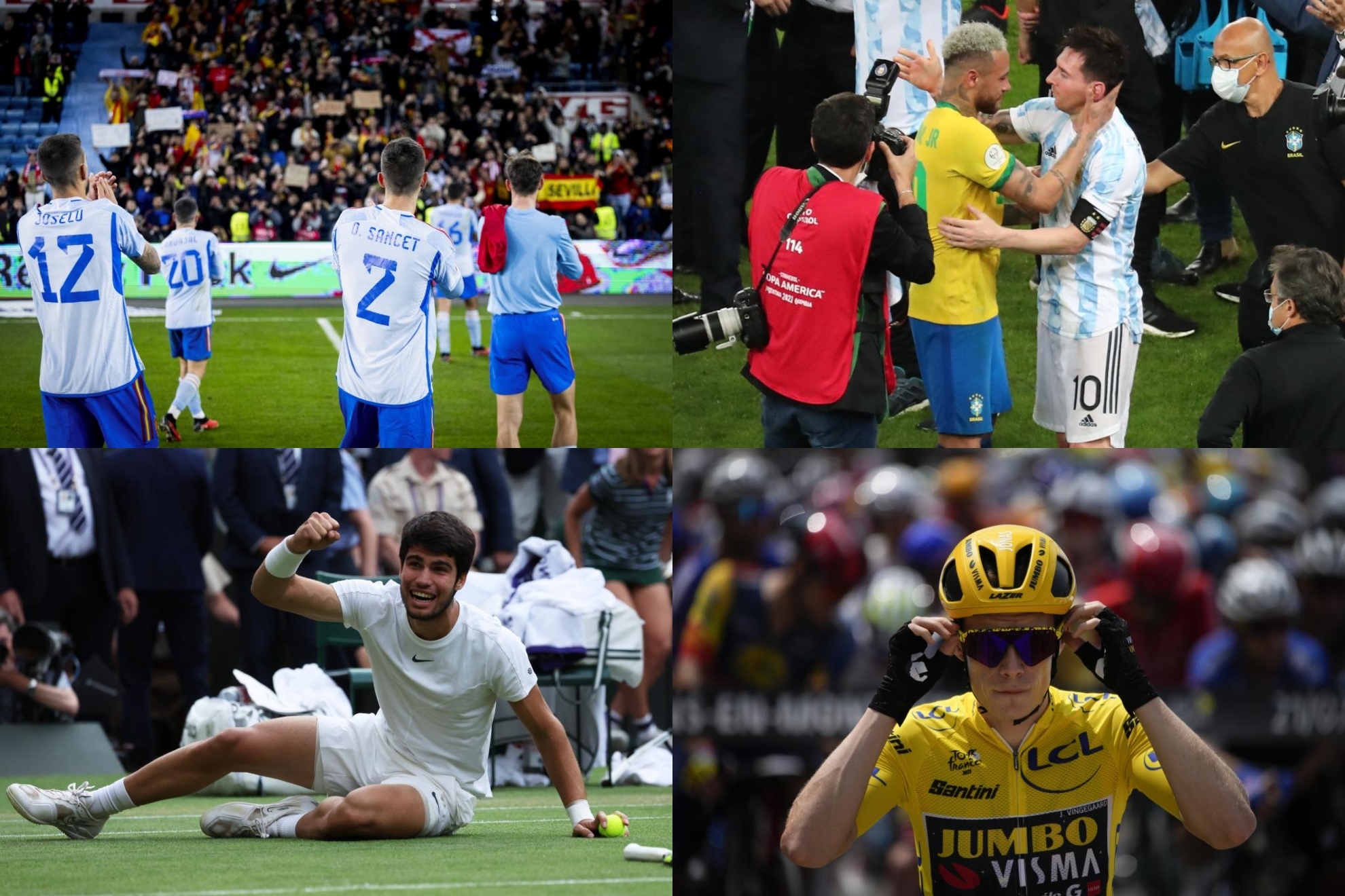 14 de julio de 2024, el gran día del deporte: finales de Eurocopa, Copa América y Wimbledon, y etapón del Tour