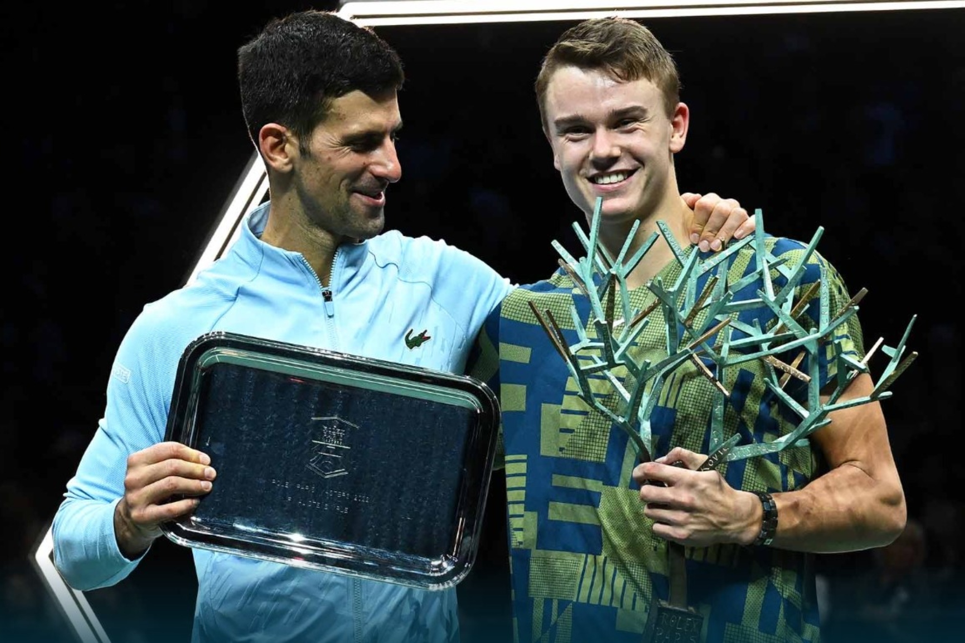 Novak Djokovic y Holger Rune posan como finalista y campen, respectivamente, del Masters 1000 de Pars-Bercy 2022