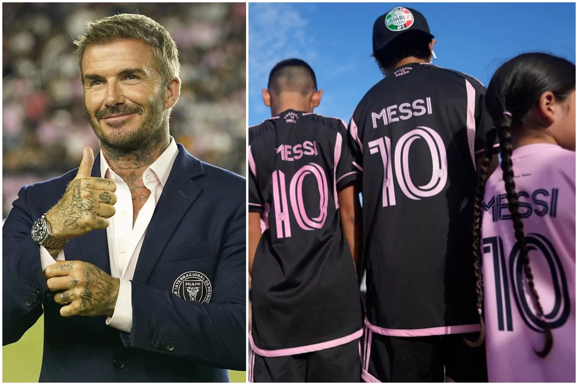 David Beckham is on the waiting list for a Messi jersey