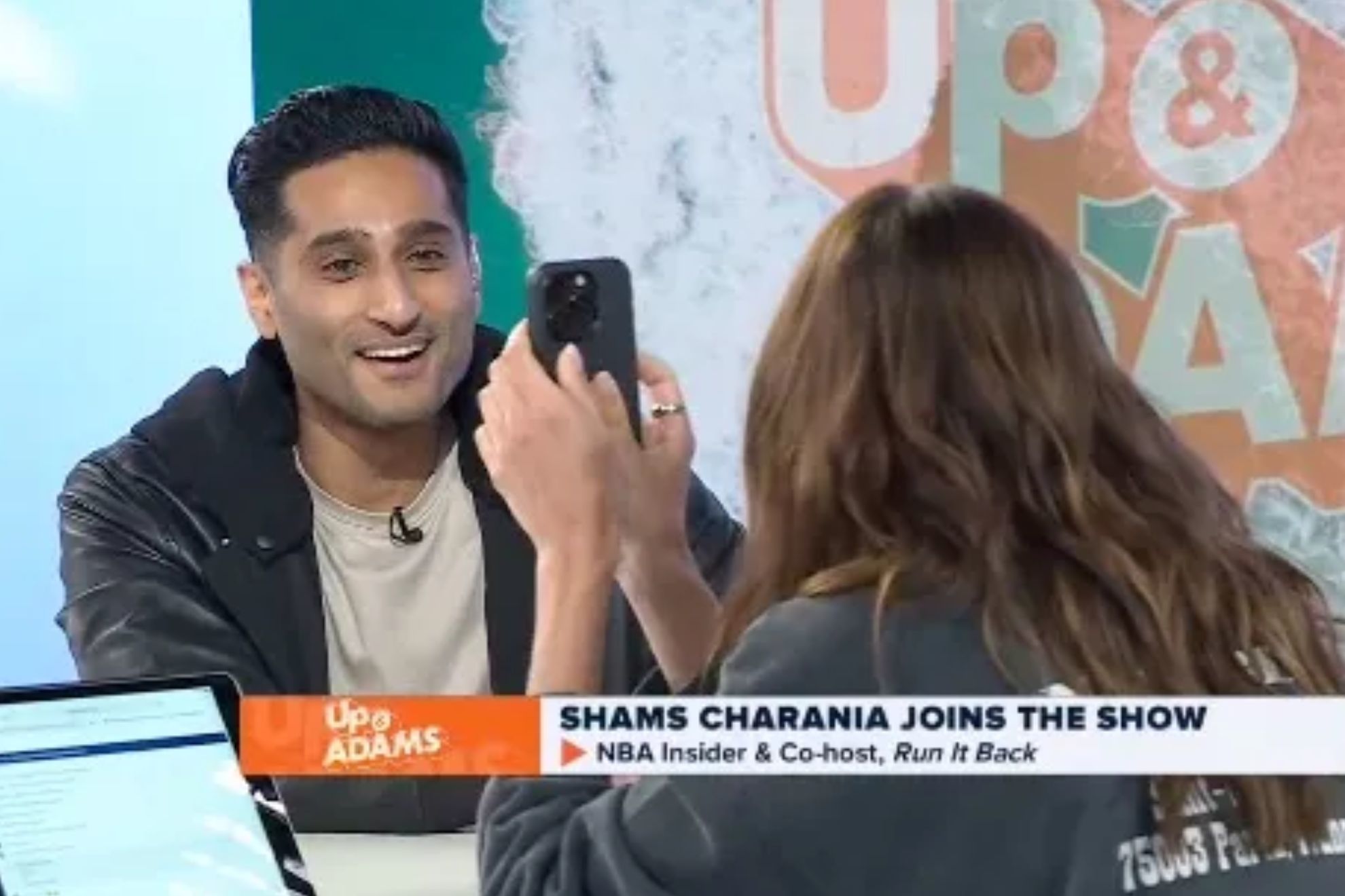 Kay Adams steals Shams Charania's phone to see if Travis Kelce dating Taylor Swift is PR stunt
