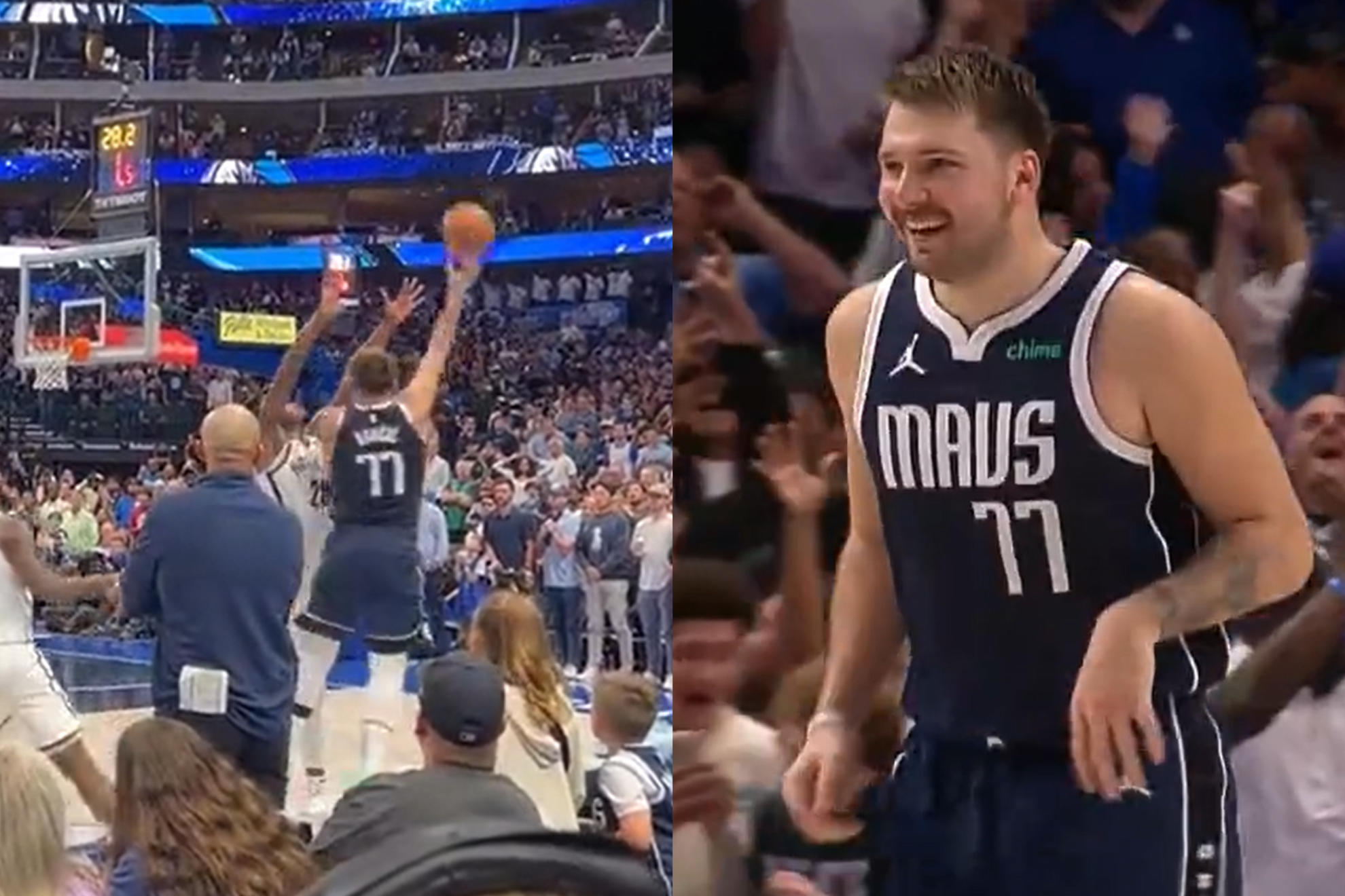 Not even Luka Doncic could believe what he pulled off.