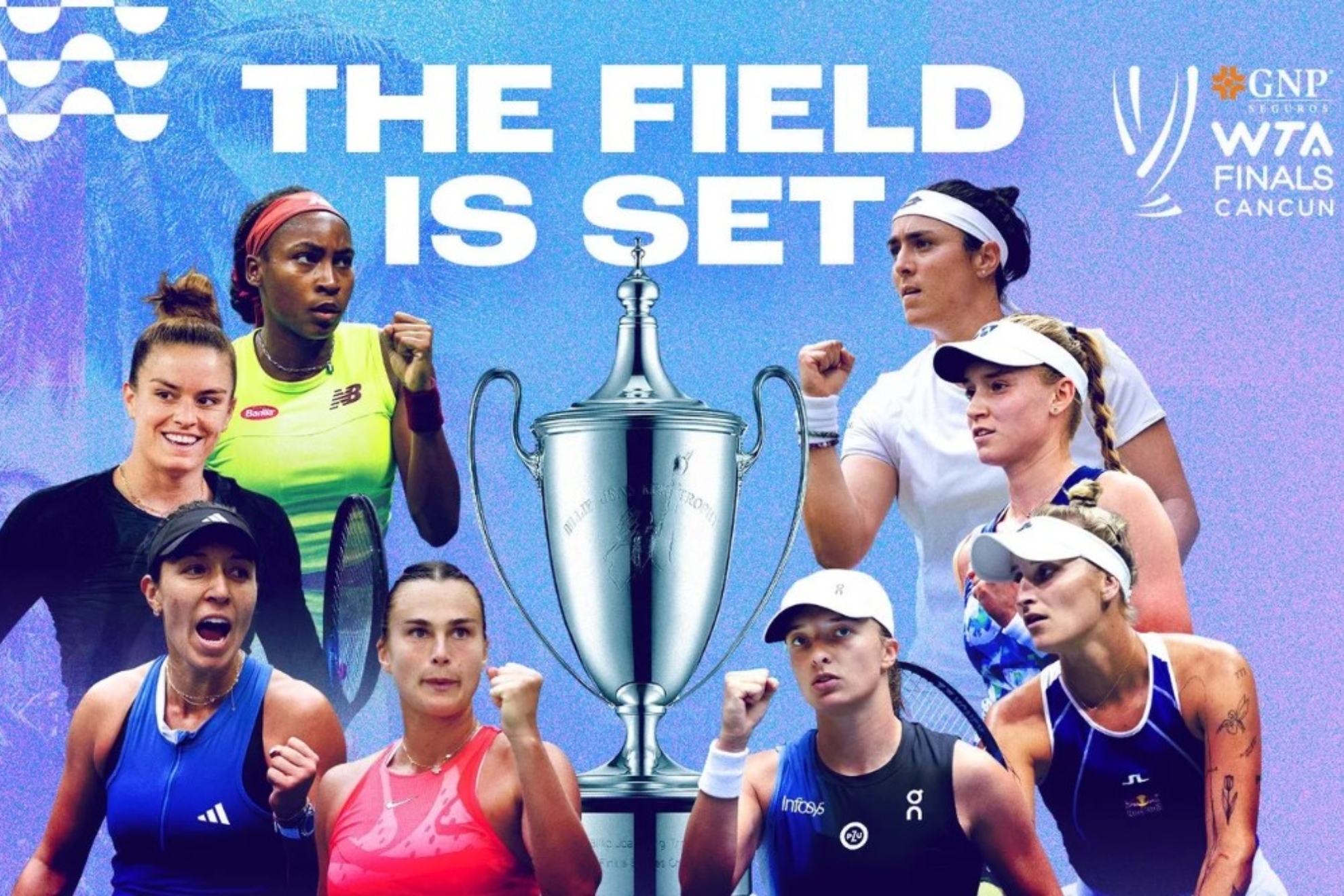 Las ocho tenistas que jugarn las WTA Finals en Cancn