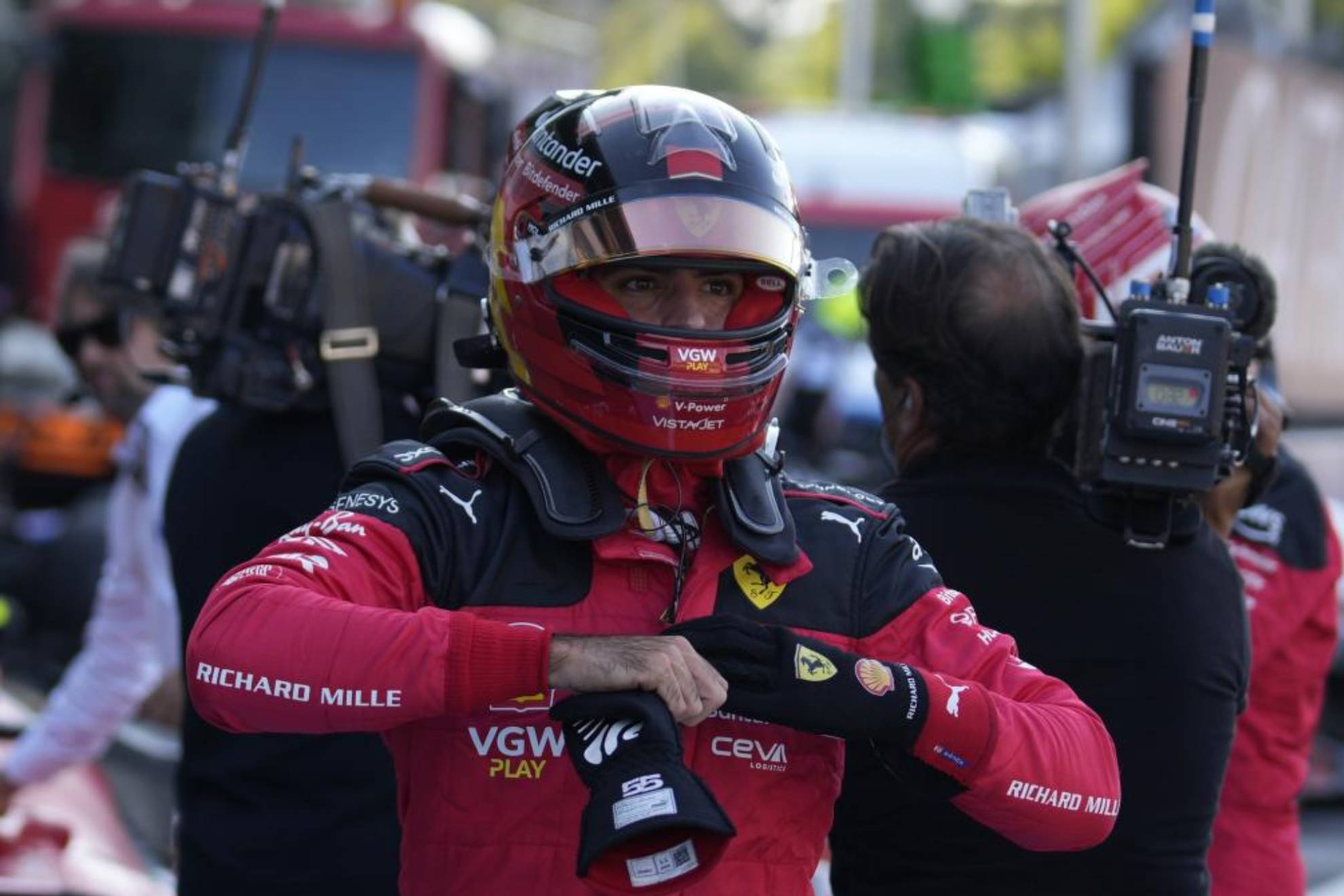 Carlos Sainz, durante el GP de México.