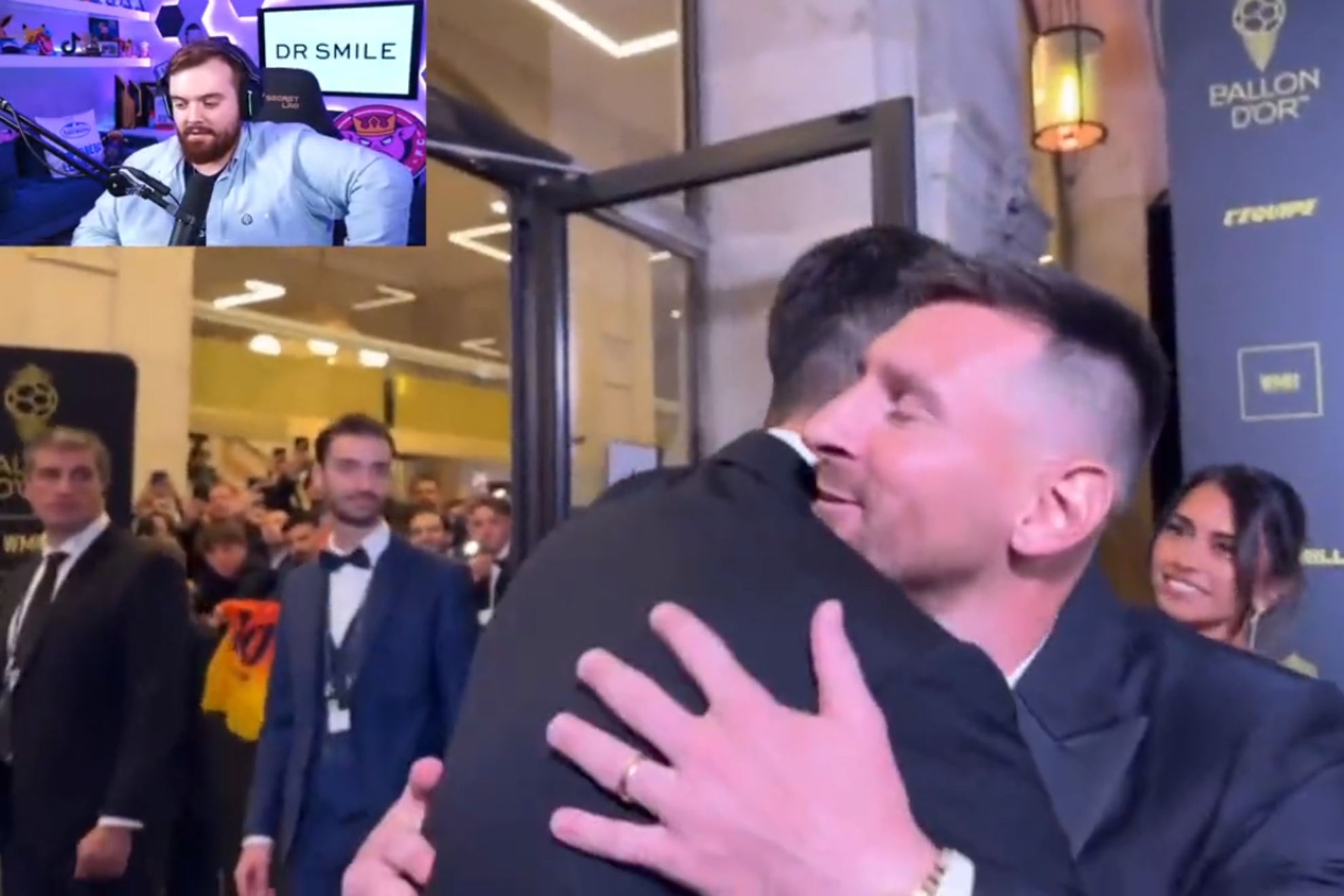 El saludo de Djokovic con Messi durante su entrevista con Ibai Llanos en la gala del Balón de Oro | Twitch Ibai Llanos