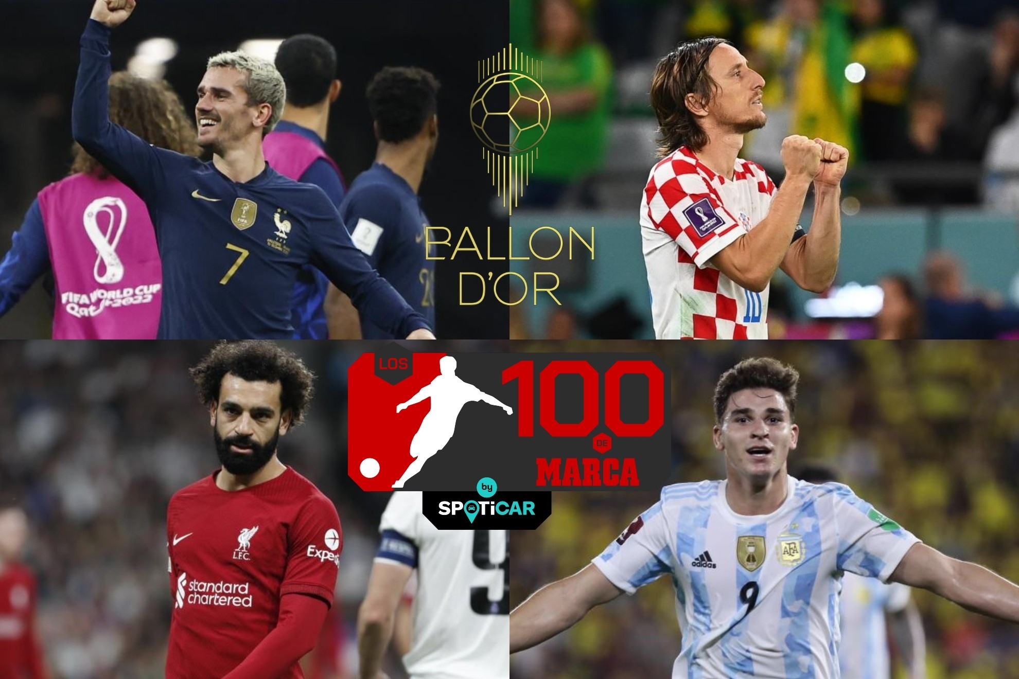 Diferencias y similitudes entre el top-30 del Balón de Oro y los 100 de MARCA: Griezmann, Modric, Salah...
