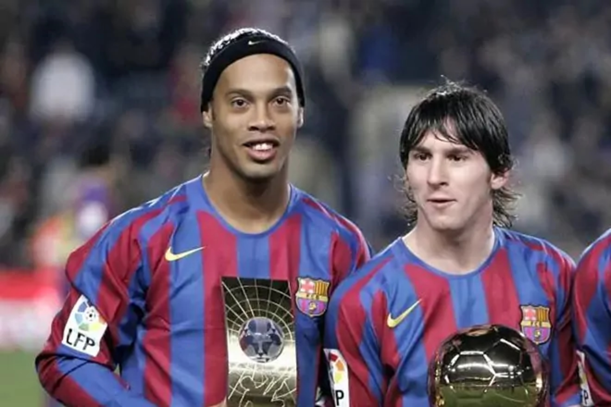 Ronaldinho's sincere words to Lionel Messi after winning his eighth Ballon d'Or