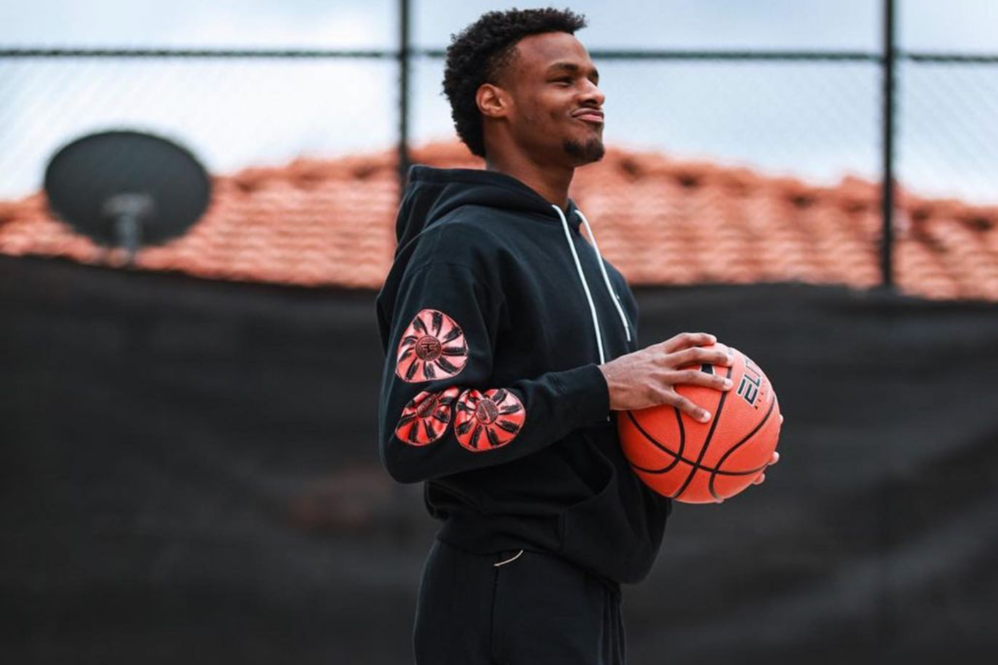 Bronny James during a photo shoot