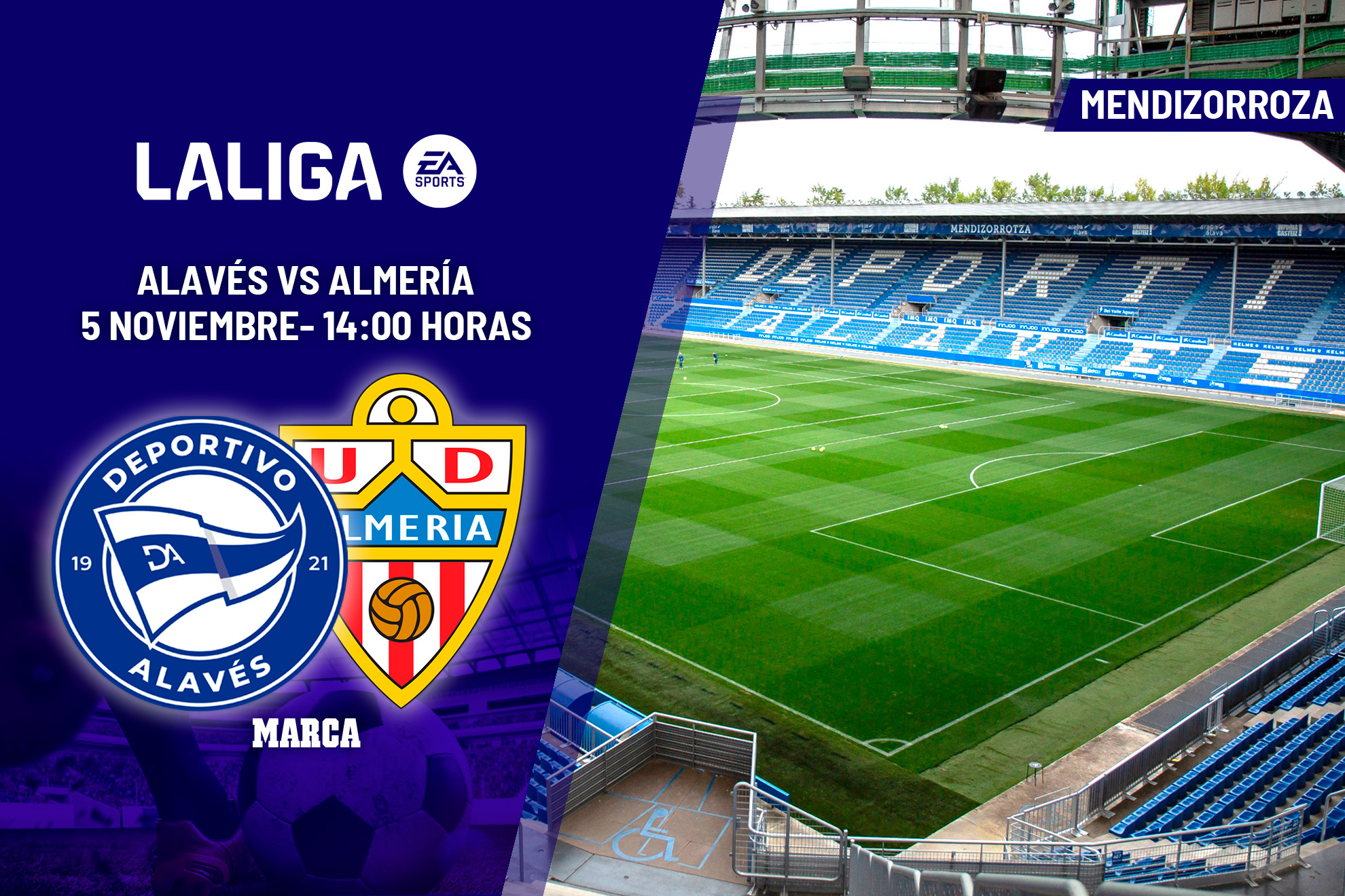 Alavs - Almera: horario y dnde ver en TV hoy el partido de la jornada 12 de LaLiga EA Sports