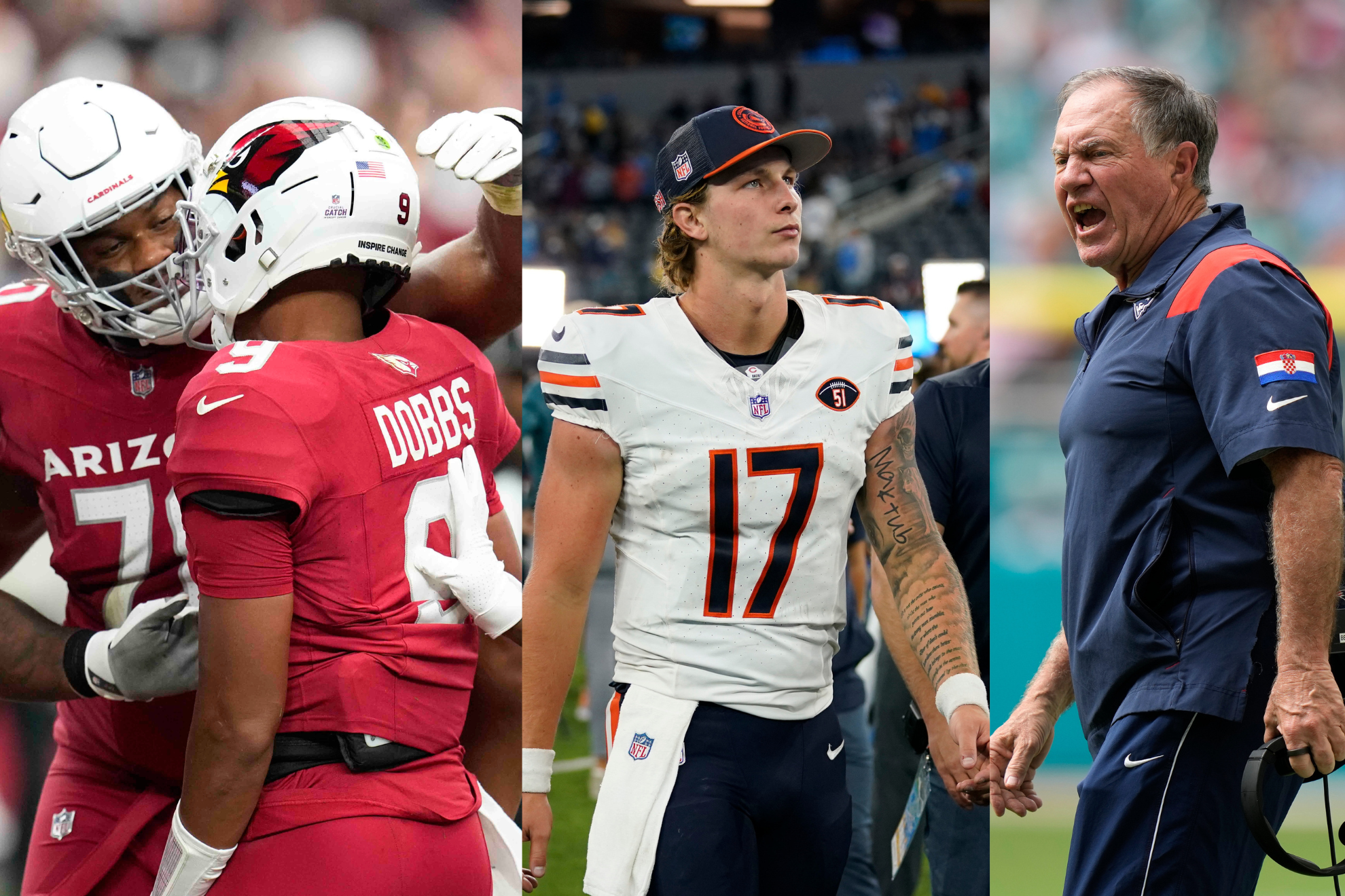 The Cardinals, Bears, and Patriots all got "boosts" this week.