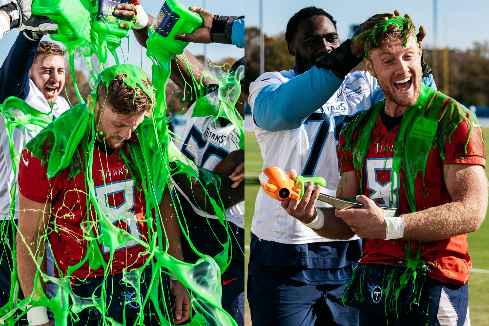 Will Levis Wednesday: NVP Award and slimed by teammates.