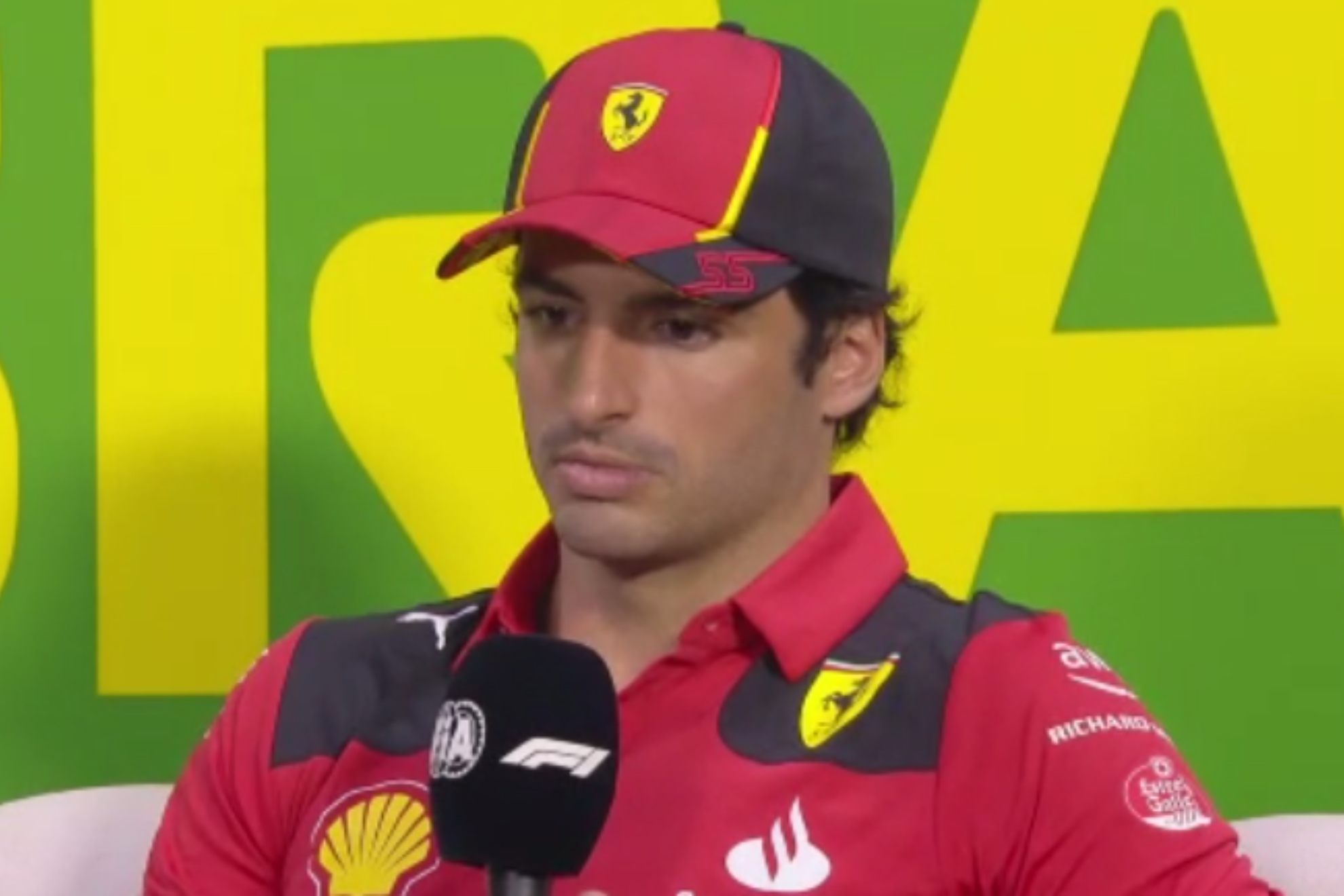 Carlos Sainz durante la rueda de prensa previa al GP de Brasil