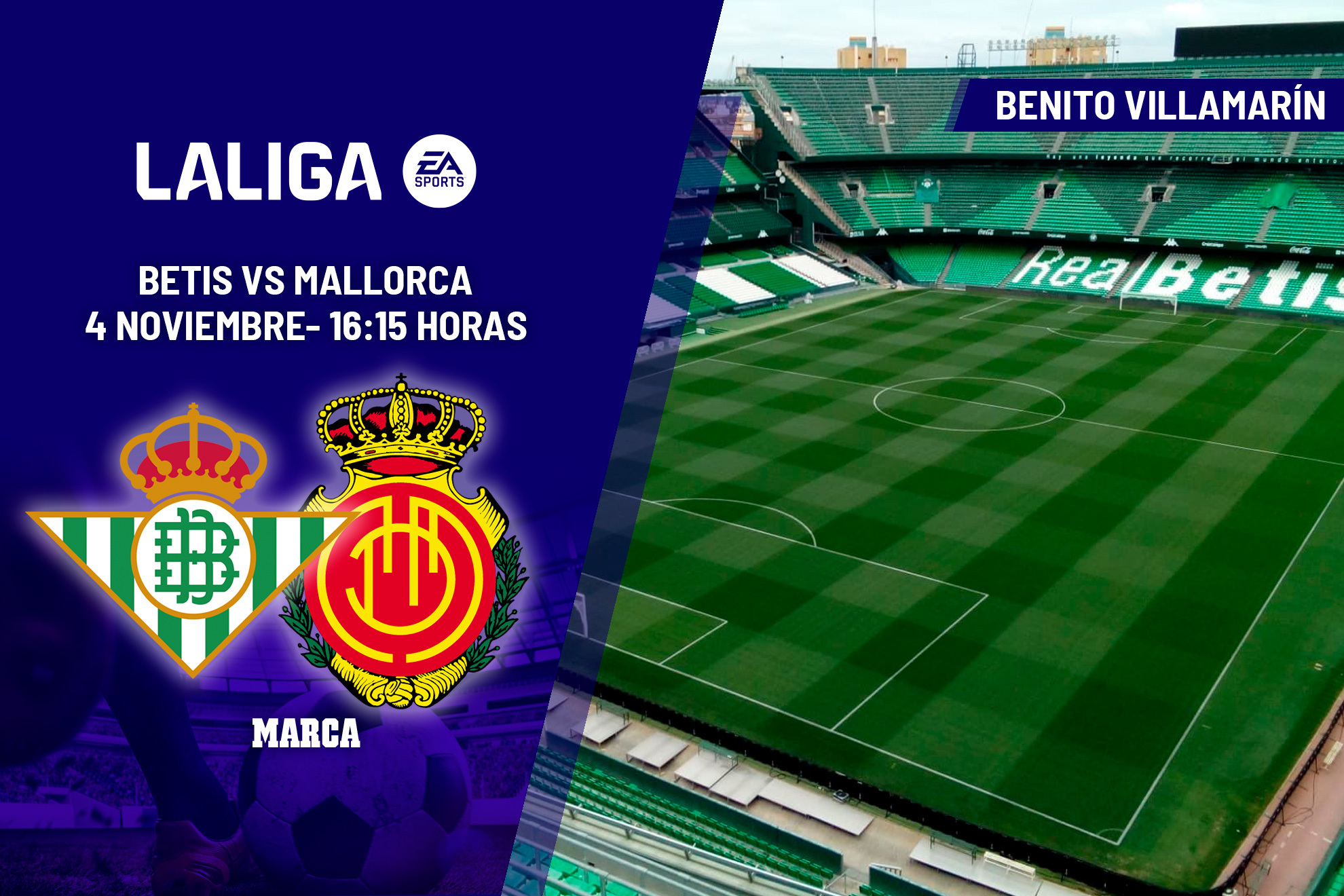 Betis - Mallorca: horario y dnde ver en TV hoy el partido de la jornada 12 de LaLiga EA Sports