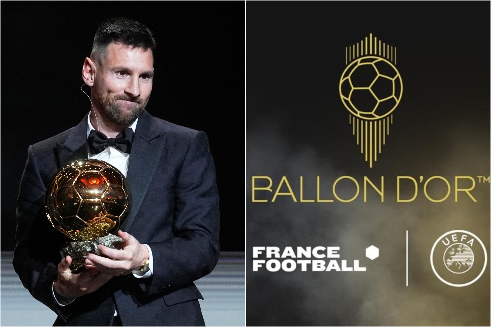 Messi posa con su octavo Balón de oro.