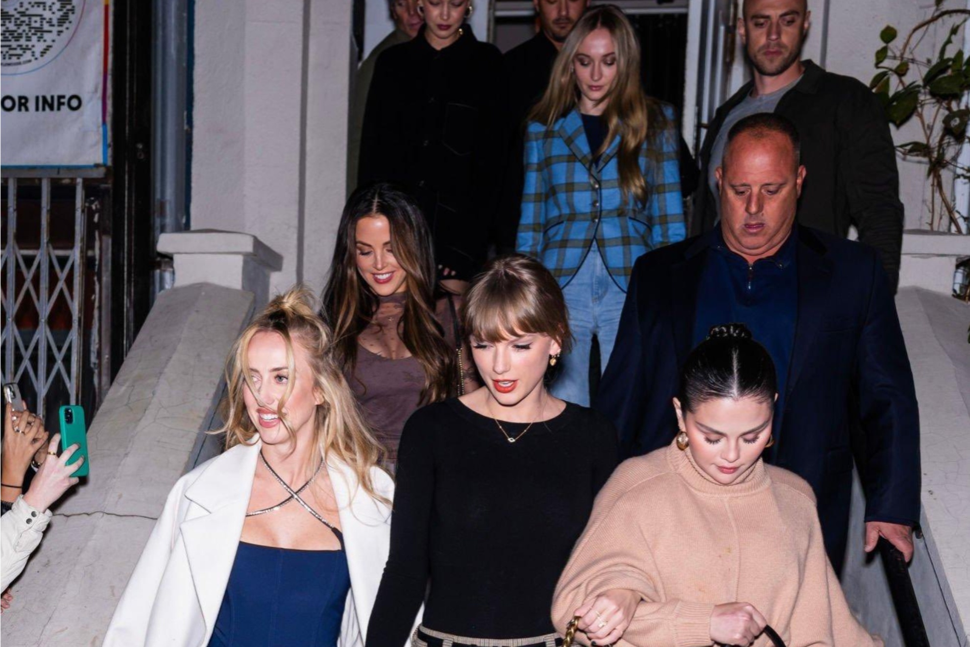 Swift, Gomez, Turner, Hadid, Delevingne, and Mahomes painted NYC red.