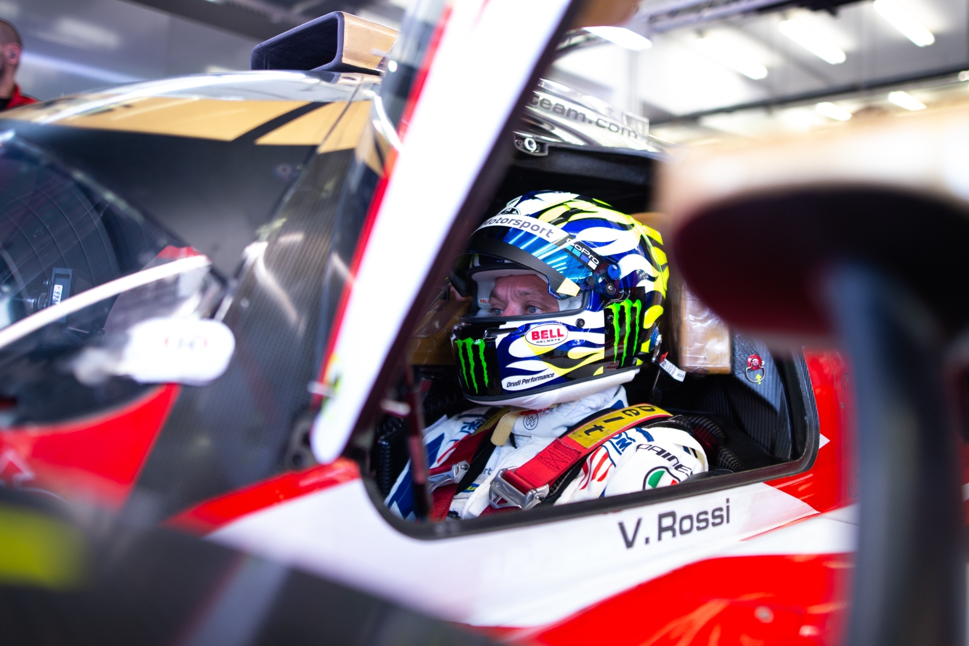 Valentino Rossi, ayer domingo en el cockpit del LMP2 de WRT.