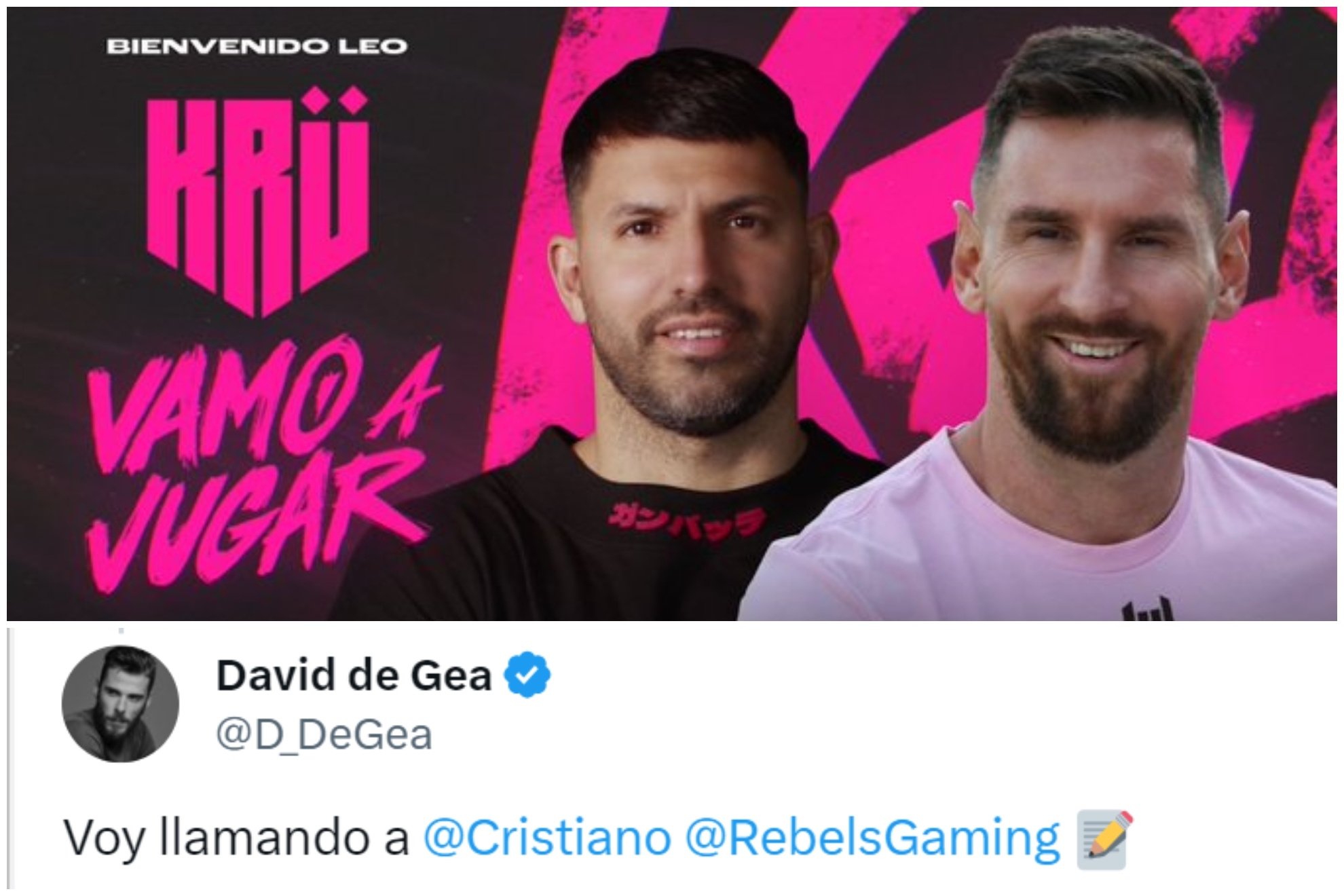 Leo Messi se une al Kun Agüero en los eSports y De Gea llama a Cristiano...