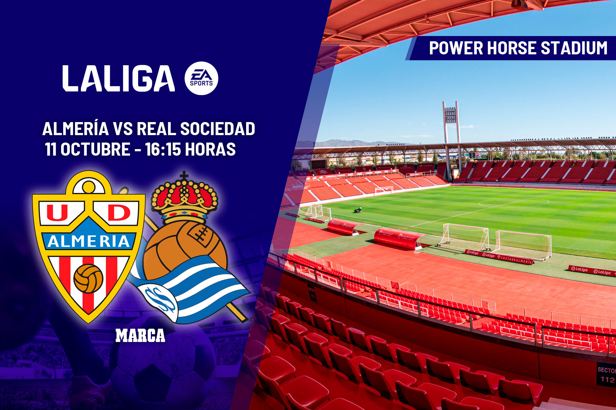 Almería - Real Sociedad: horario y dónde ver en TV hoy el partido de la jornada 13 de LaLiga EA Sports