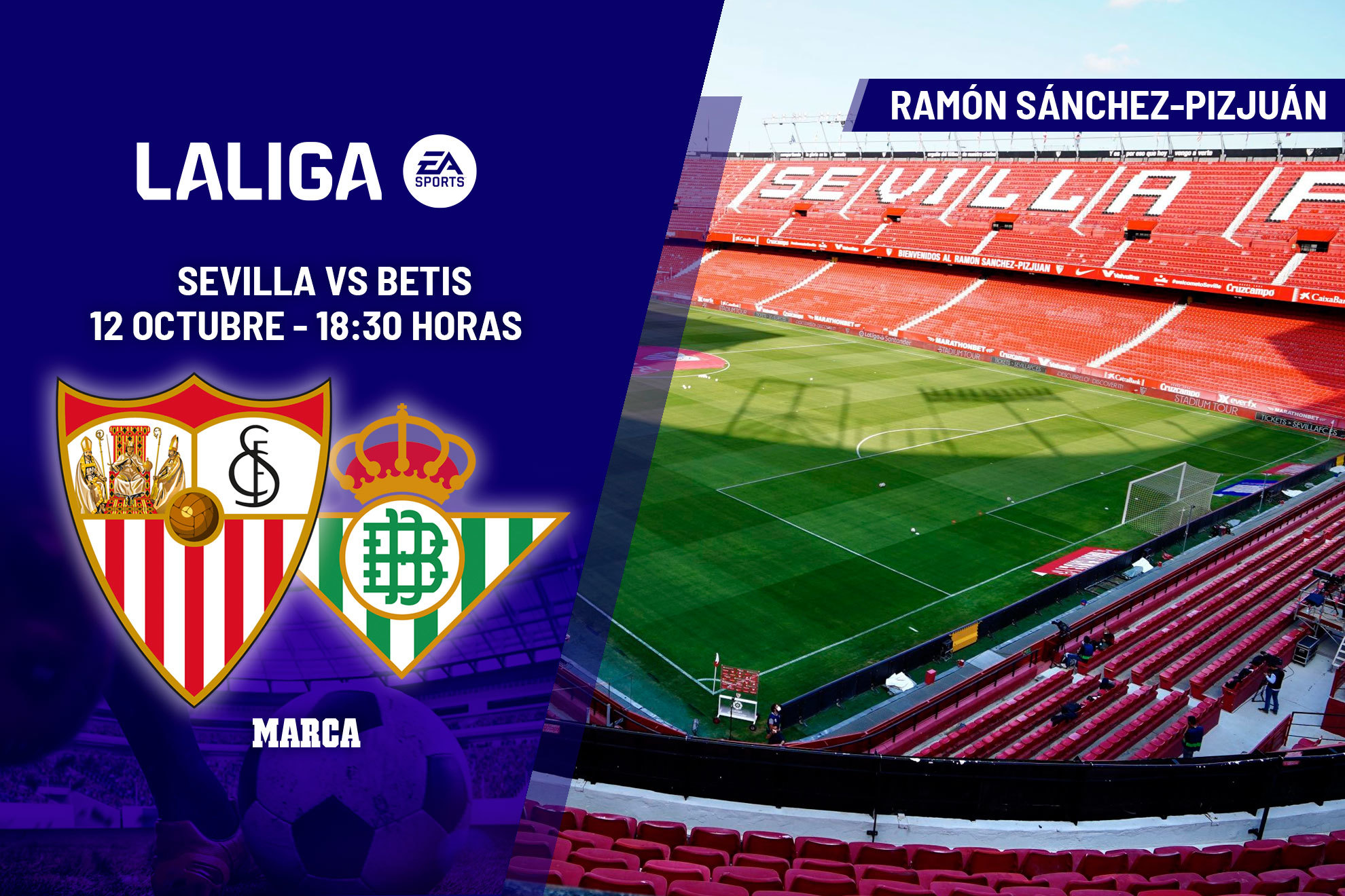 Sevilla - Betis: horario y dnde ver en TV hoy el partido de la jornada 13 de LaLiga EA Sports