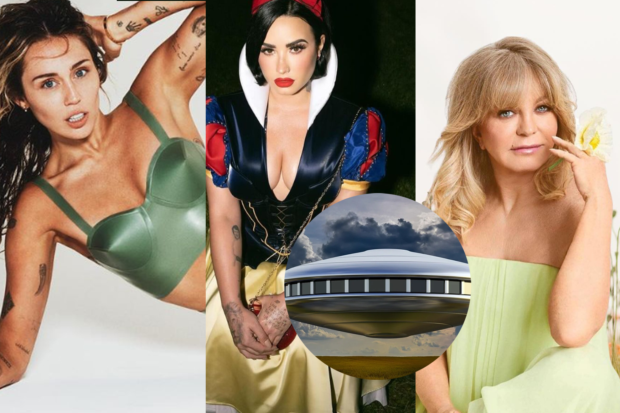 Miley Cyrus, Demi Lovato and Goldie Hawn's encounters with aliens: It glowed yellow