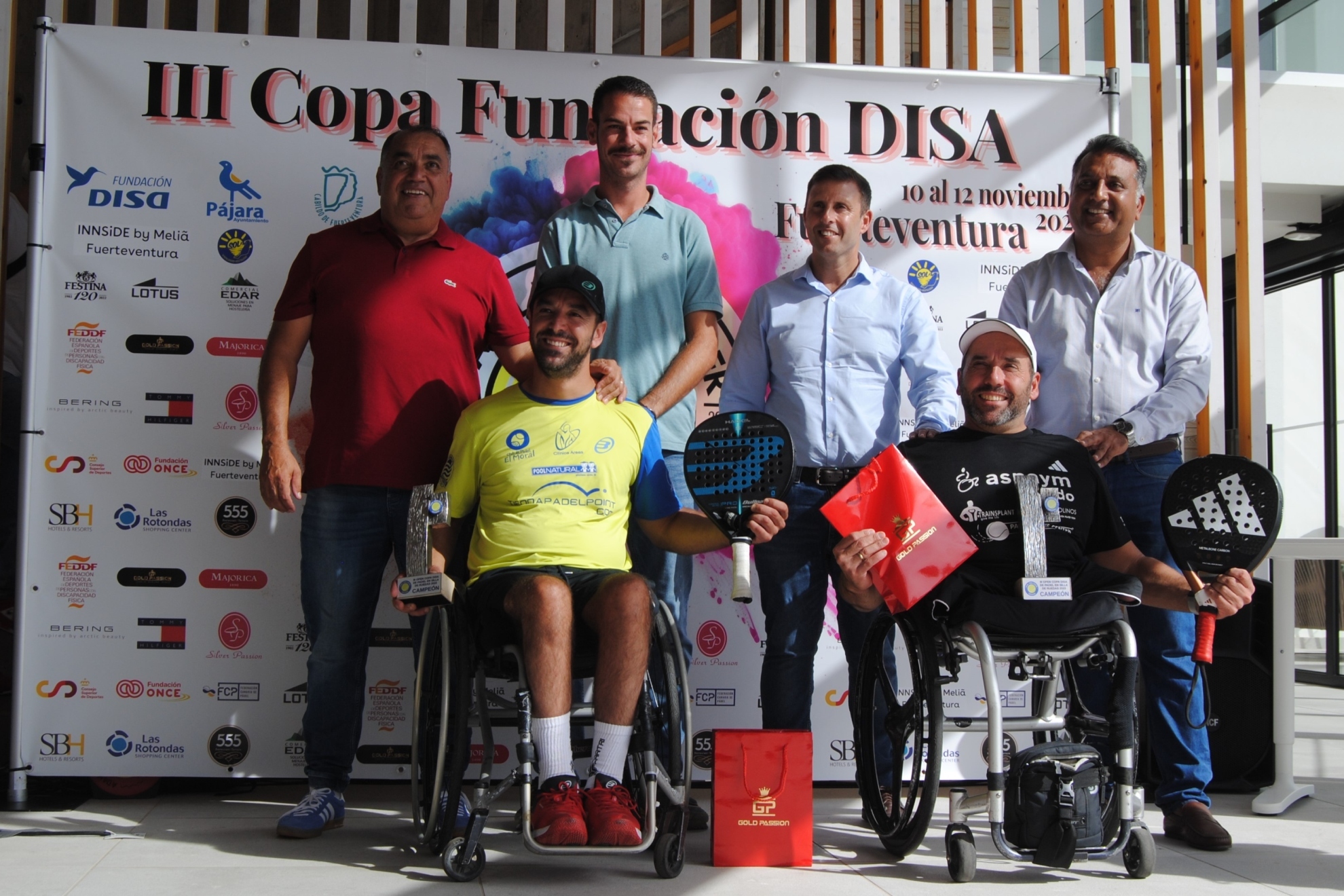 Óscar Agea y 'Coco' Bernal, campeones de la III edición de la Copa Nacional de Pádel en Silla.