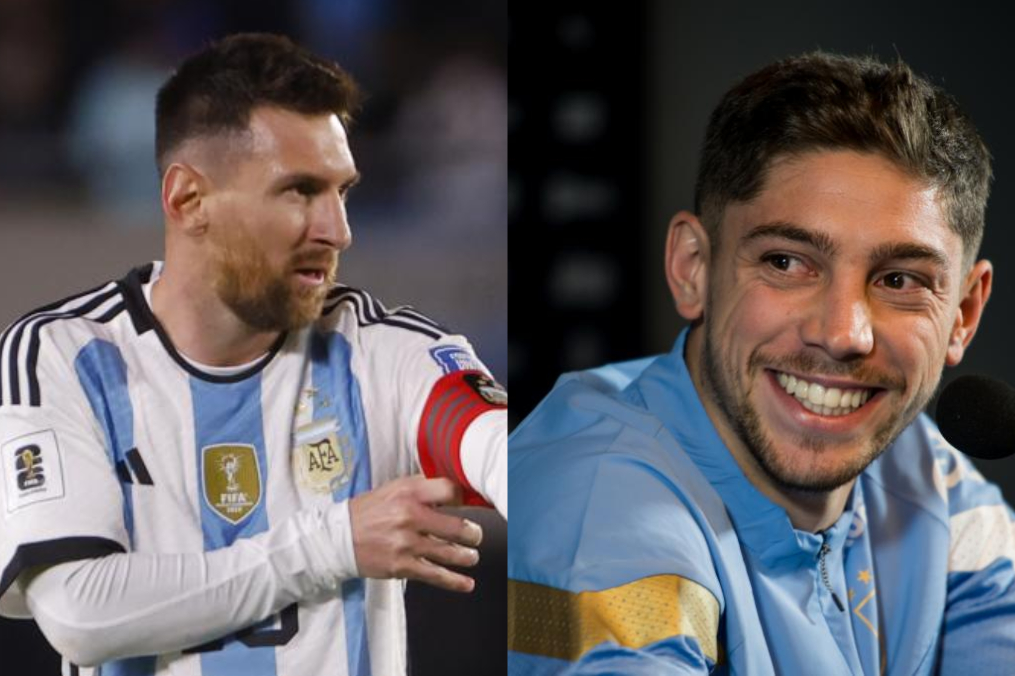 Leo Messi y Fede Valverde