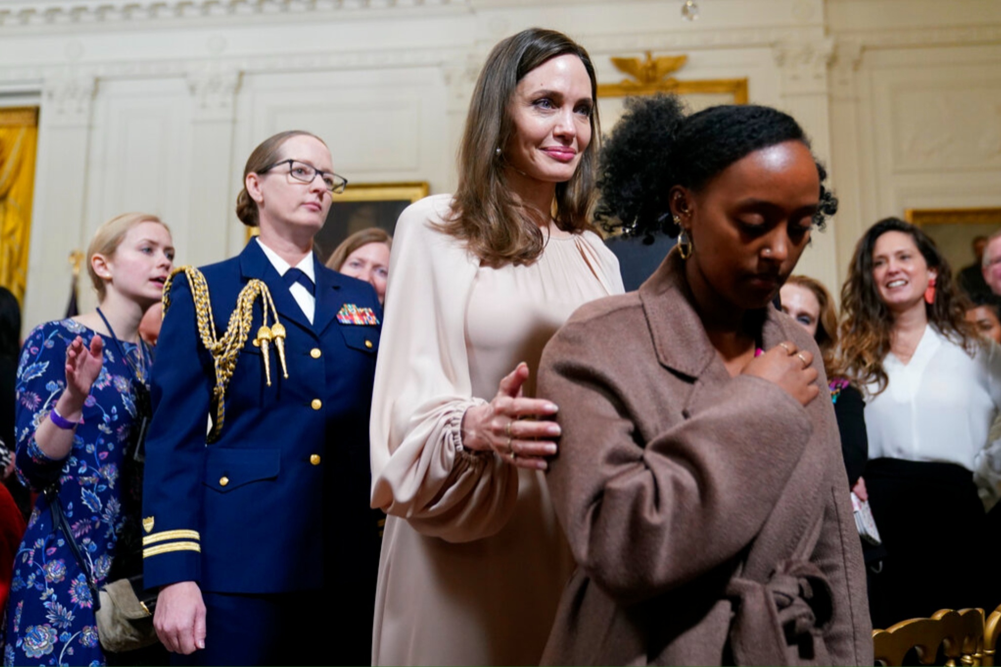 Angelina and Zahara at the White House in March 2022.
