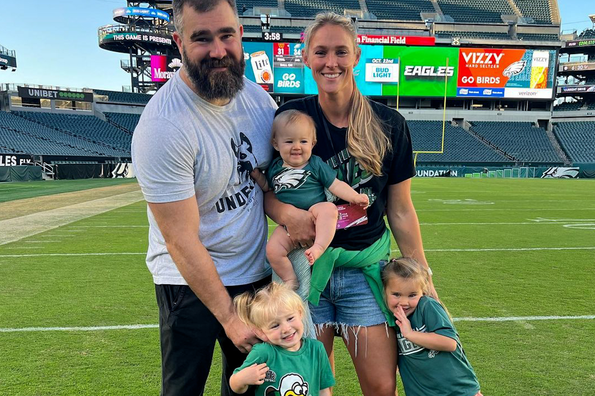 Jason and Kylie Kelce's family