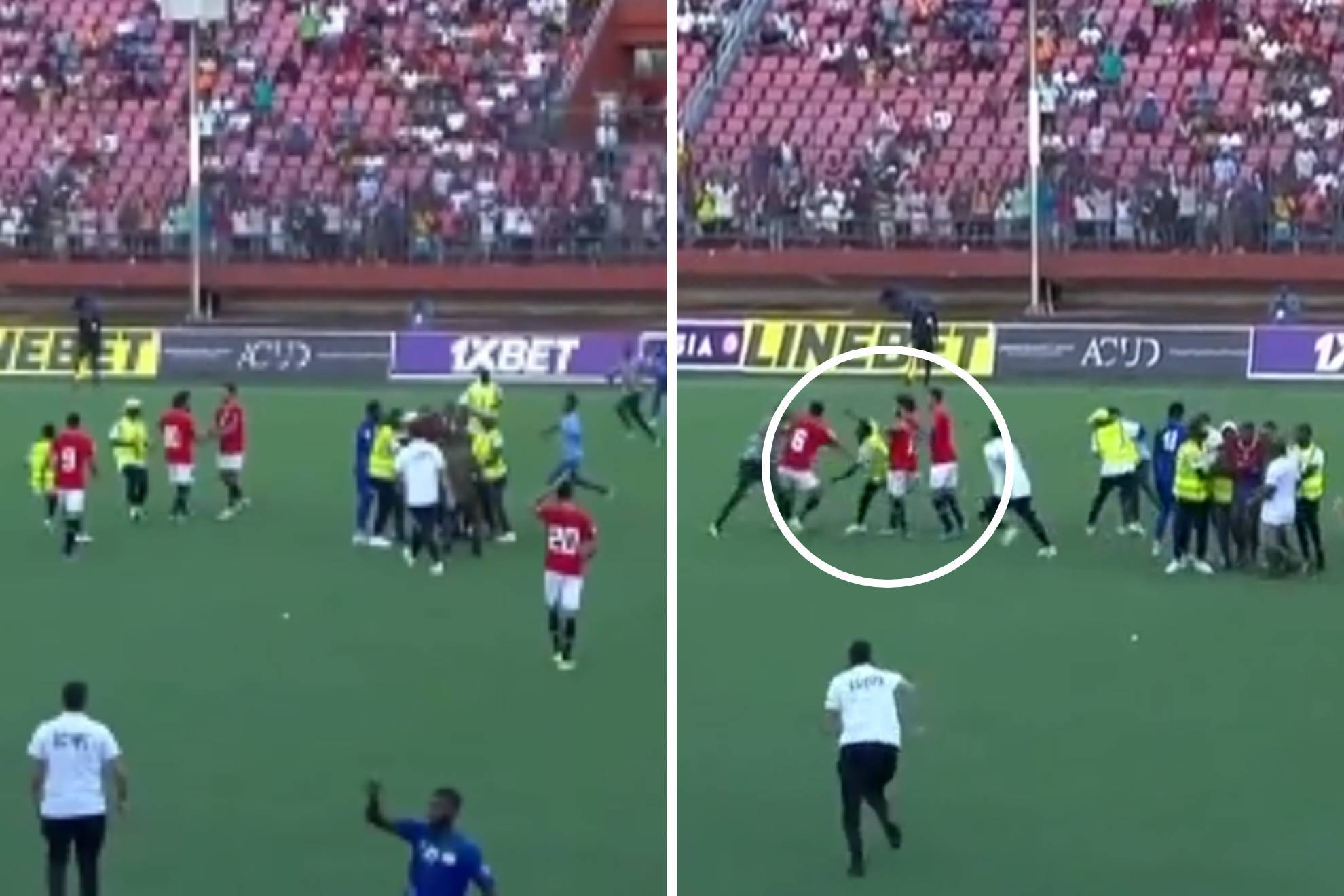 Un aficionado intenta agredir a Salah en pleno partido en Sierra Leona