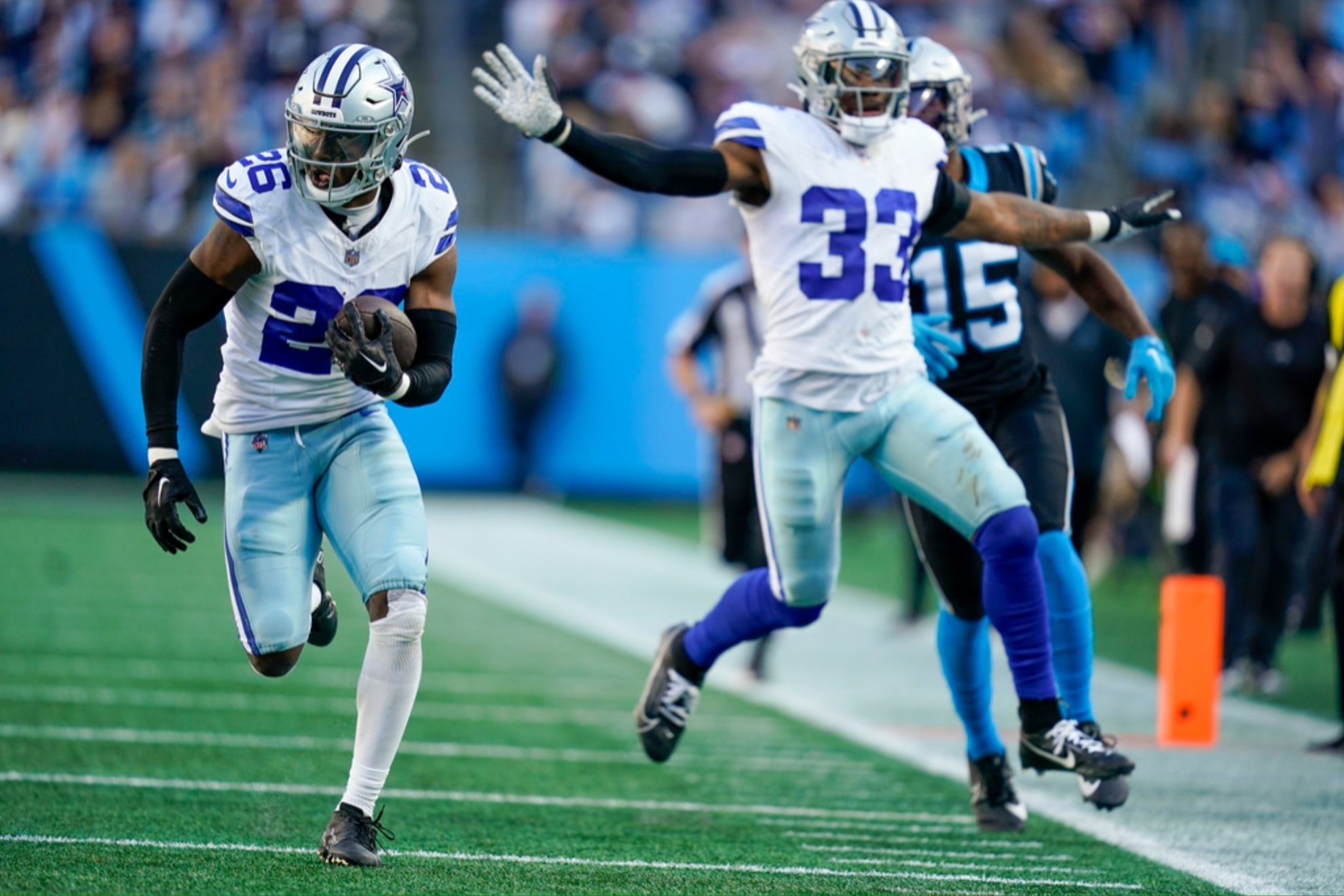 Cowboys' DaRon Bland recorded his fourth pick-6 of the season