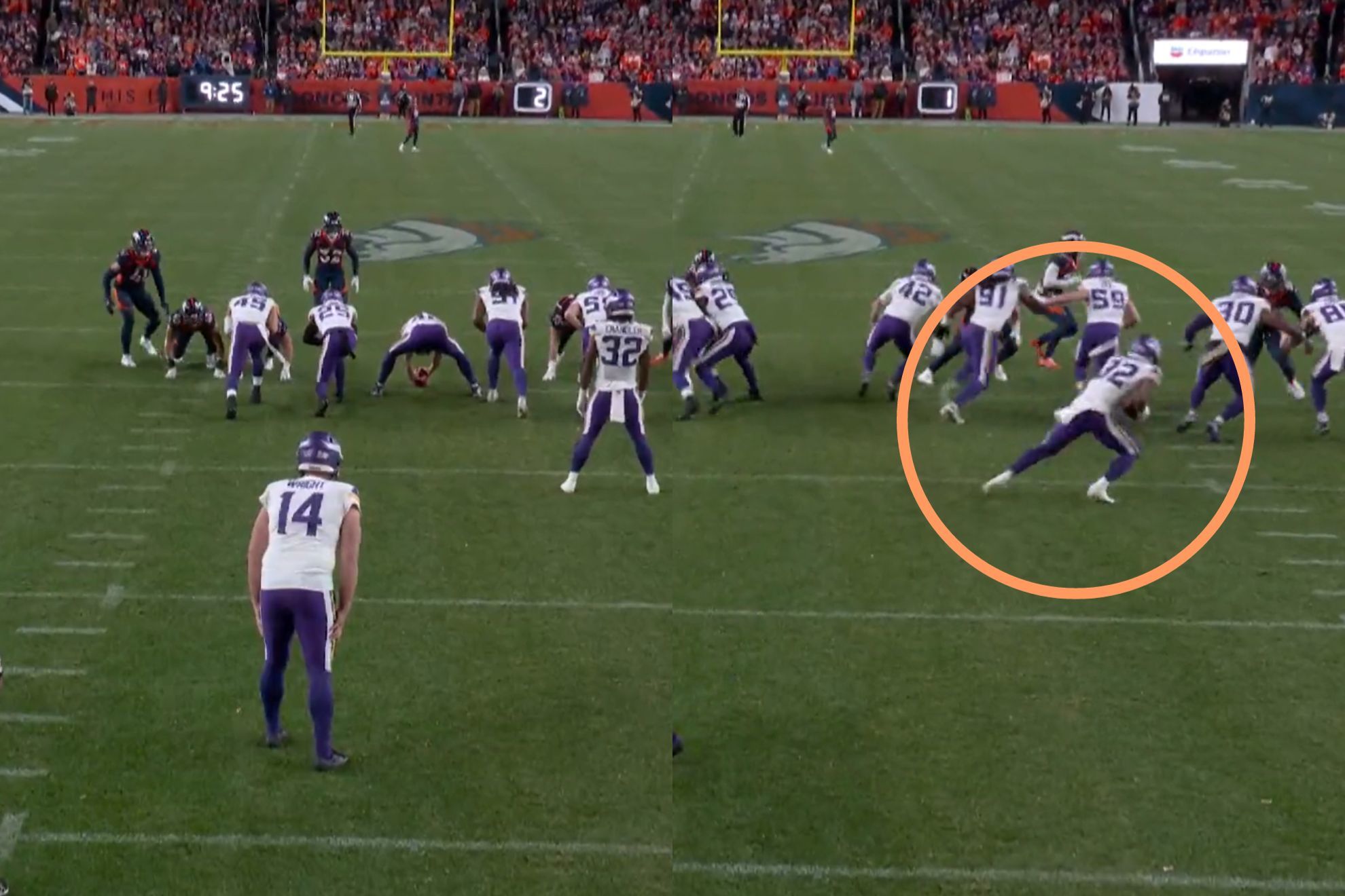 The Vikings pulled off a risky fake punt play in the fourth quarter on Sunday Night Football.