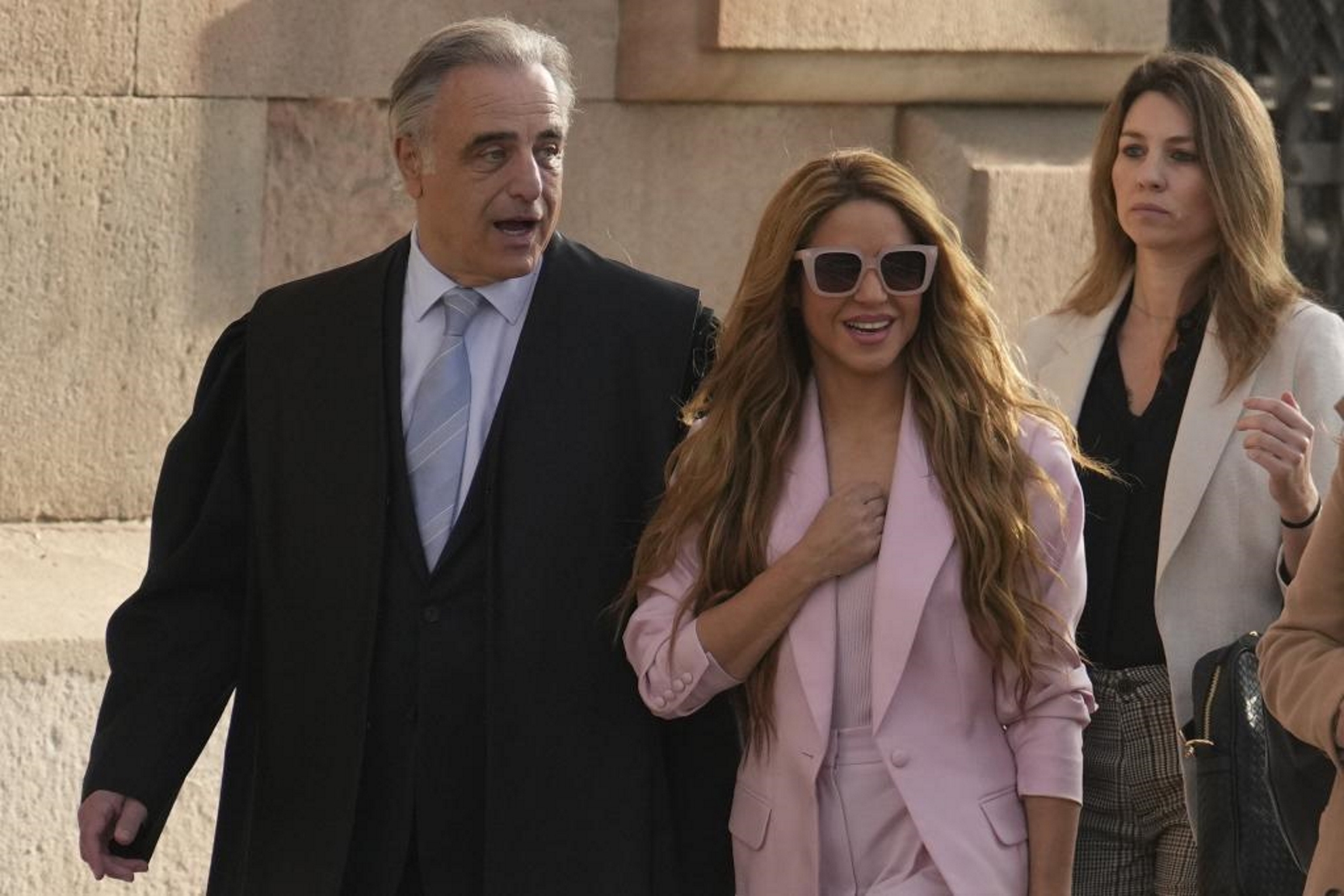 Shakira, a la llegada a la Audiencia de Barcelona.