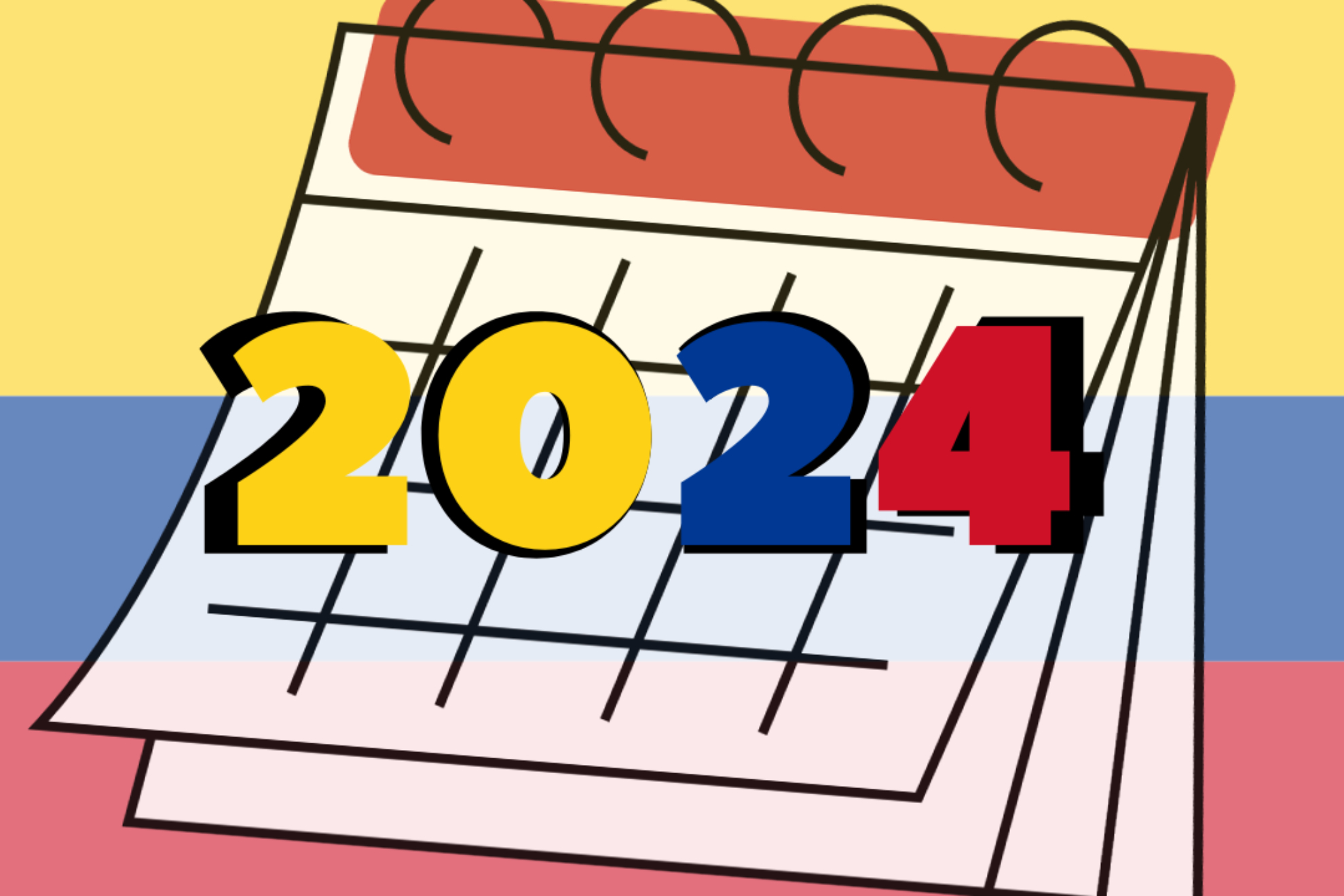 El calendario de todos los días festivos en 2024 para Colombia (Gobierno Nacional - Marca)