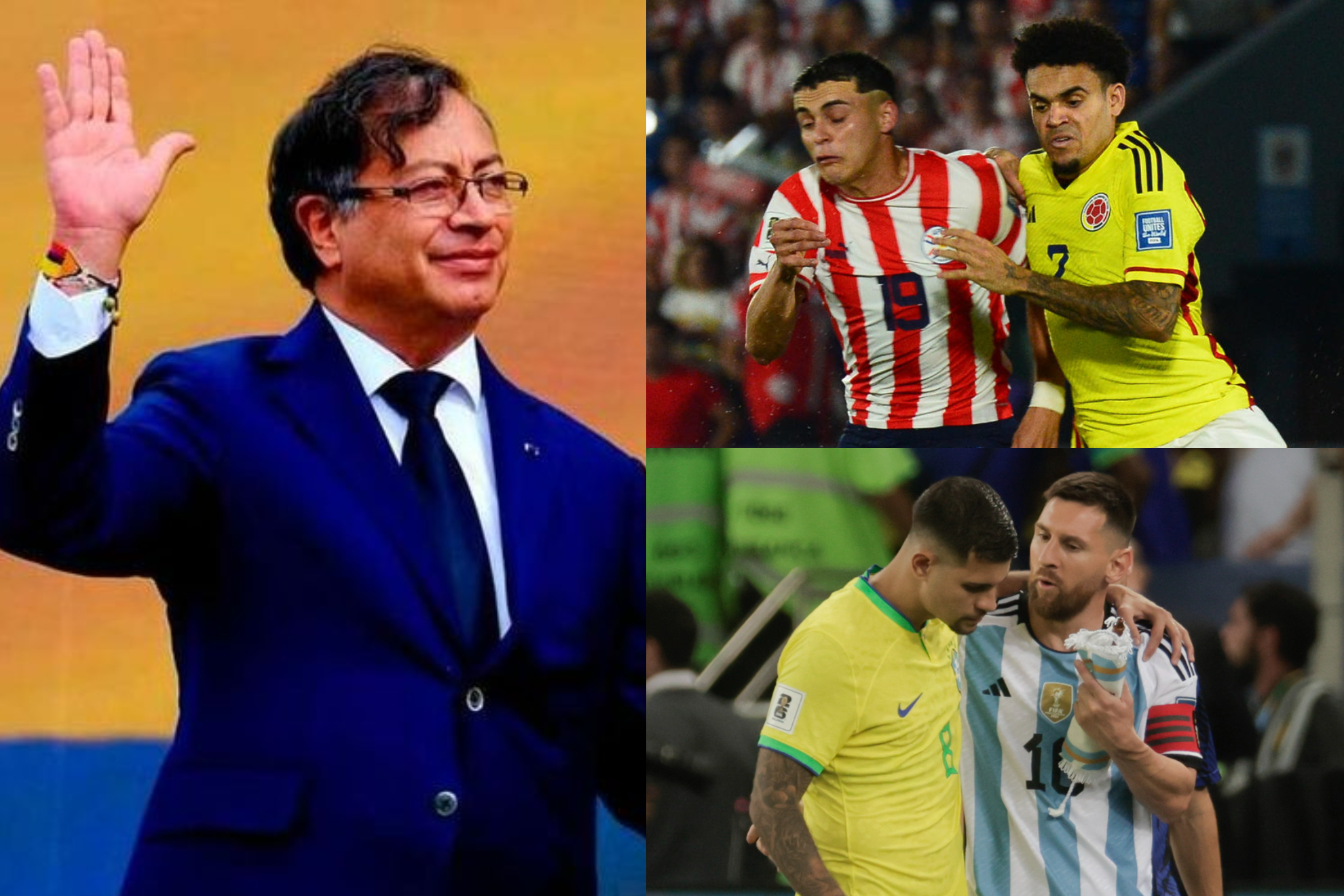 Gritos contra Gustavo Petro en Paraguay vs. Colombia y por interrumpir Brasil vs. Argentina (Instagram Gustavo Petro - EFE)