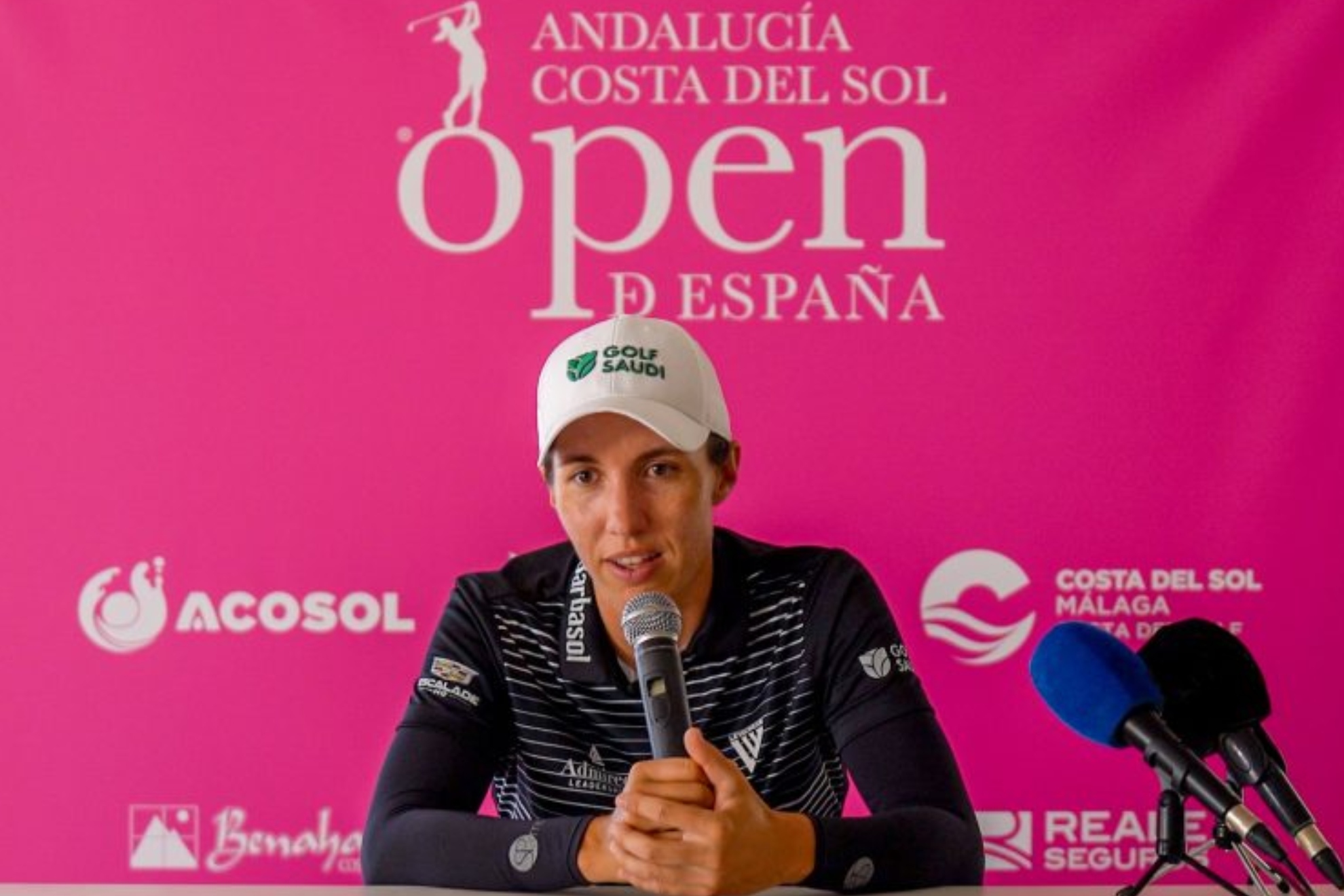 Carlota Ciganda durante la rueda de prensa ofrecida en el Open de España.