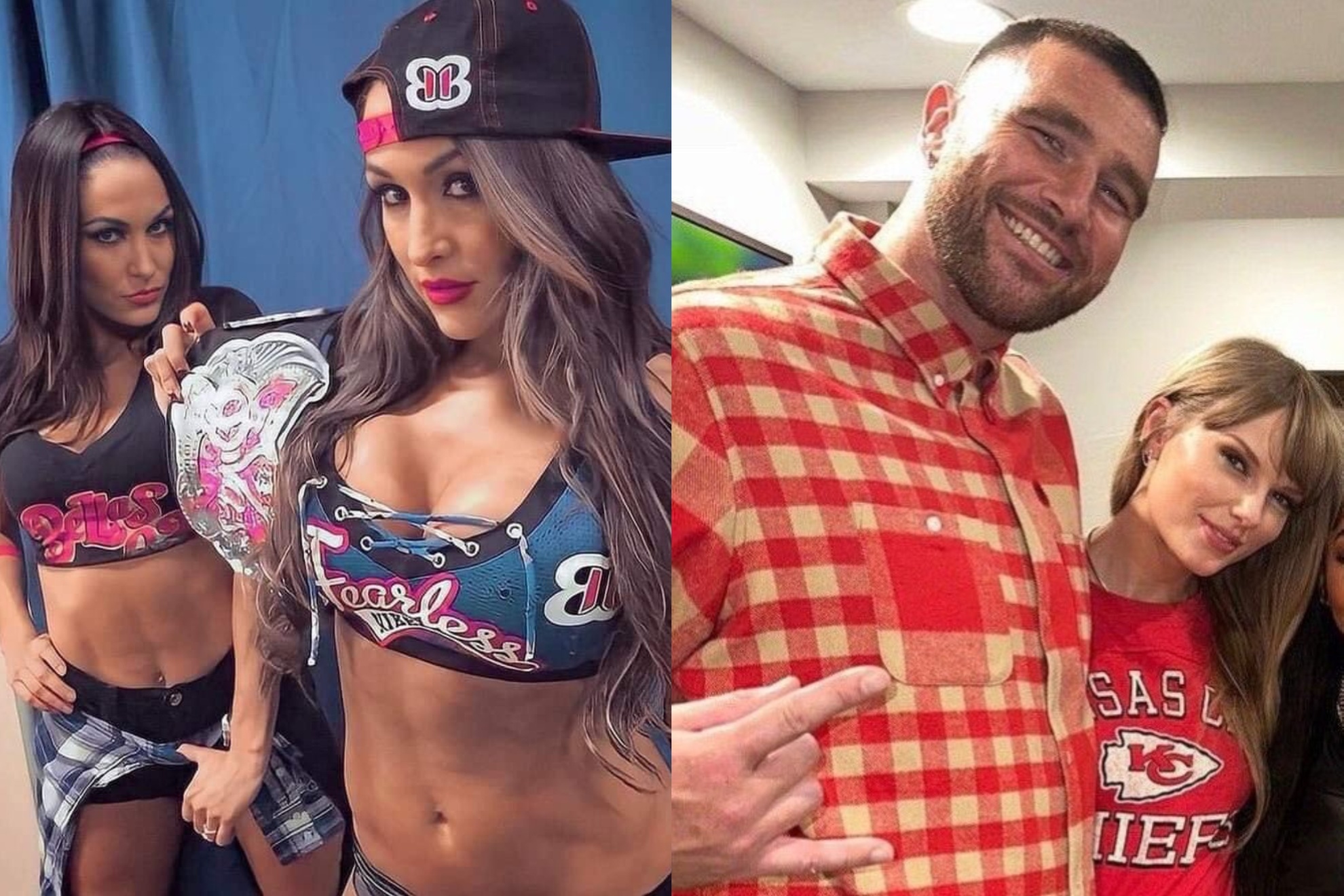 The Bella Twins have given their two cents on the relationship between Taylor Swift and Travis Kelce