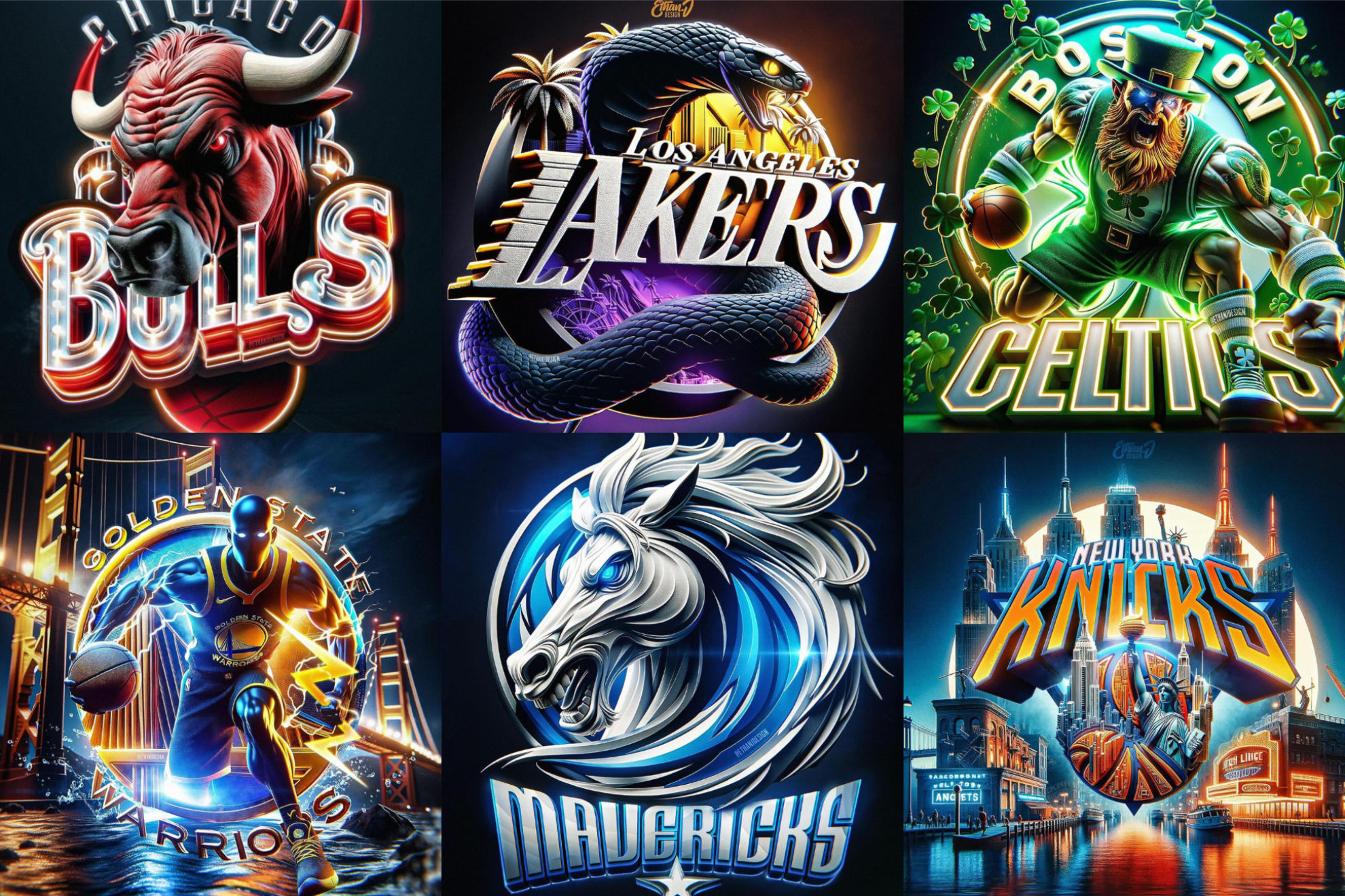 La Inteligencia Artificial rediseña los logos de las franquicias NBA y quedan espectaculares