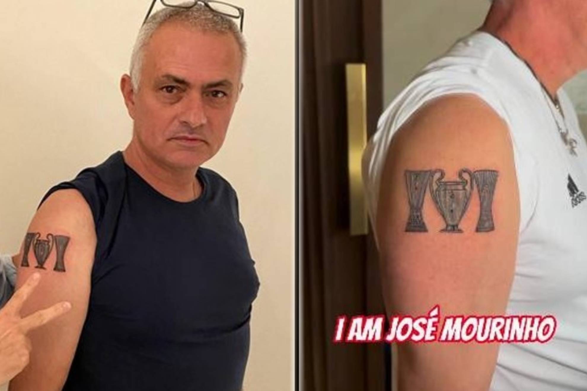 Mourinho se retoca su famoso tatuaje: ¿Por qué se hizo ese diseño con tres copas?