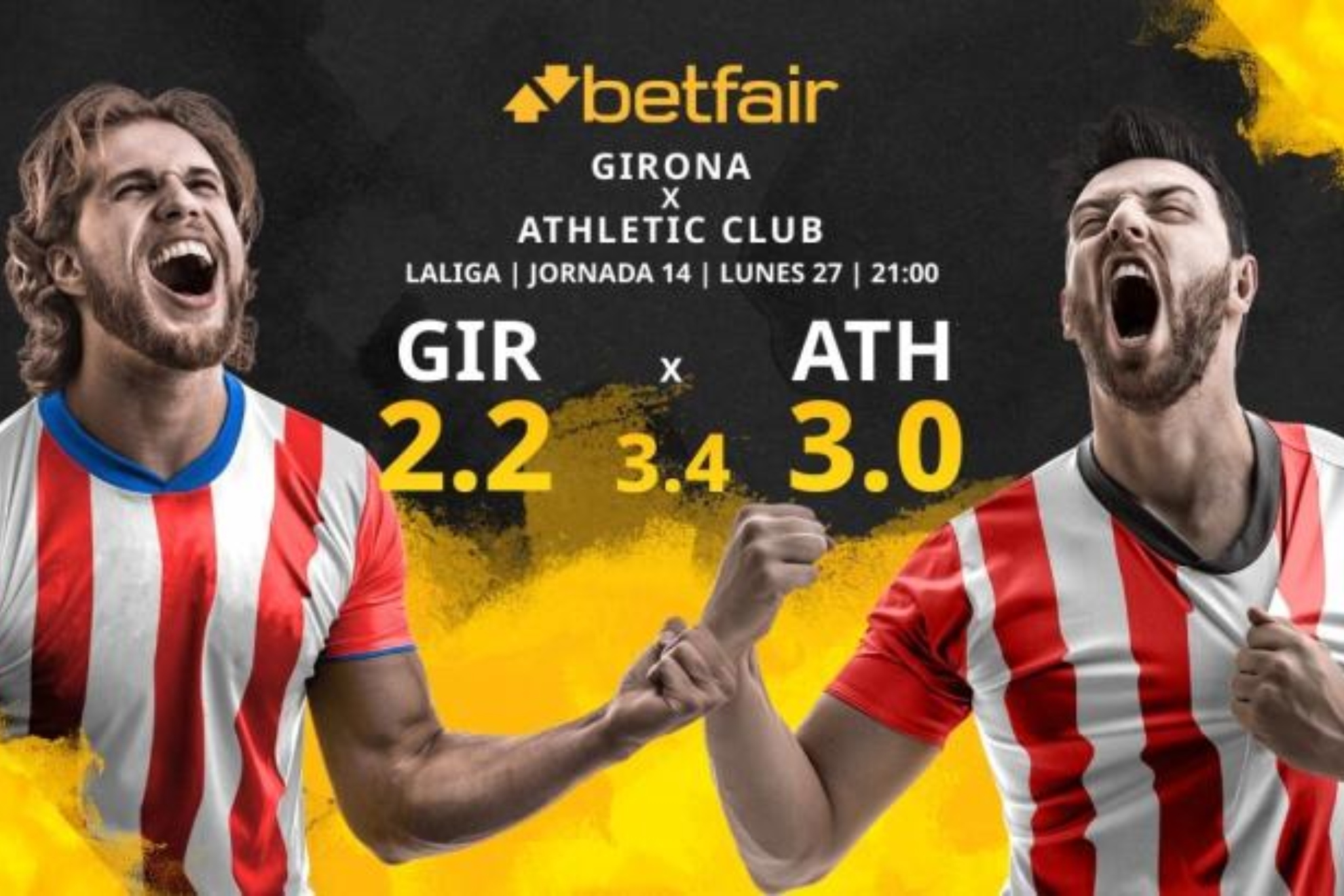 Girona FC vs Athletic Club: estadísticas y pronósticos