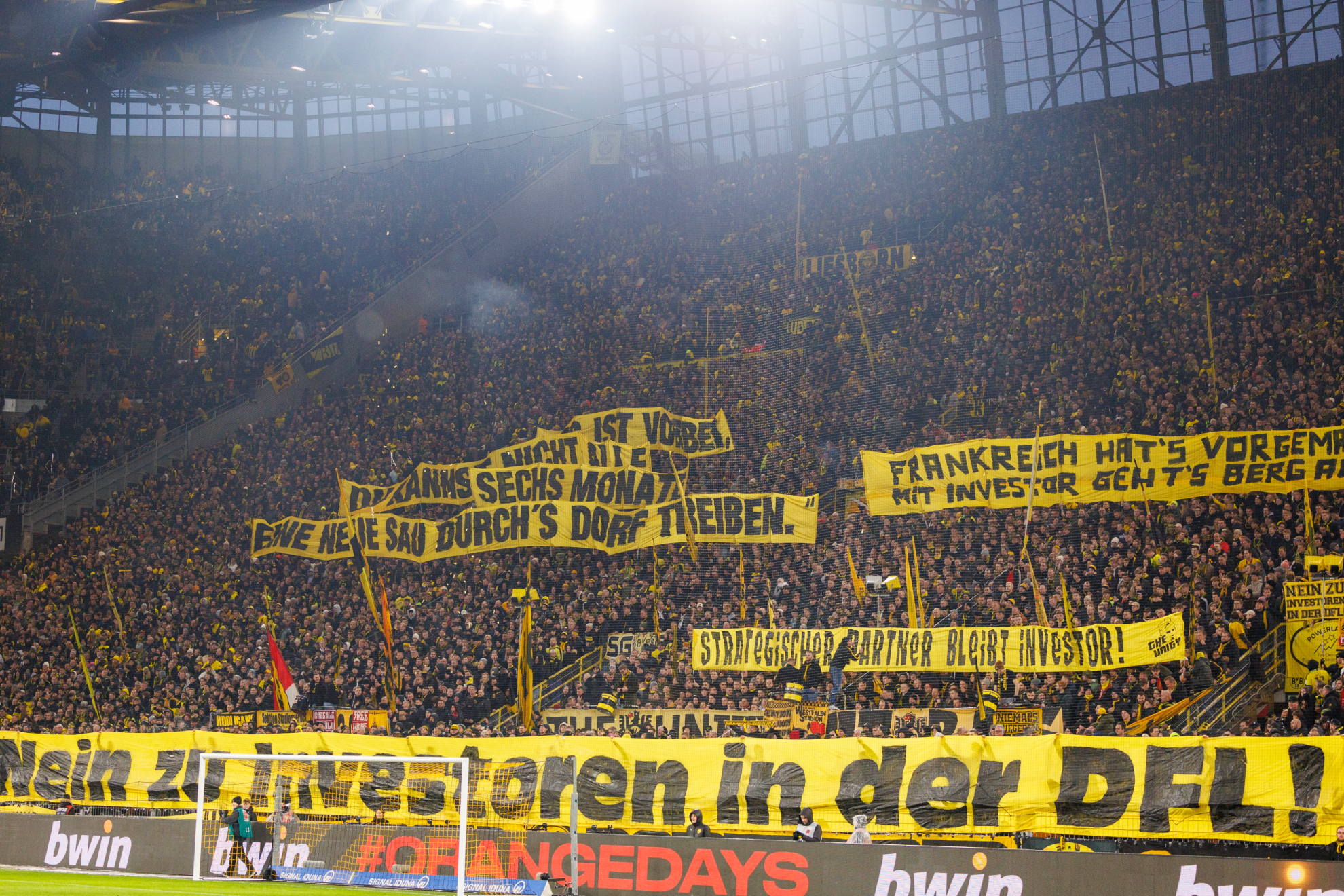 Protestas de los aficionados del Dortmund este fin de semana.