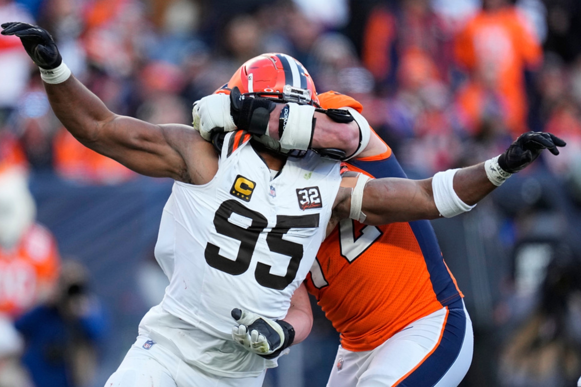 Myles Garrett escaped what could have been a serious injury