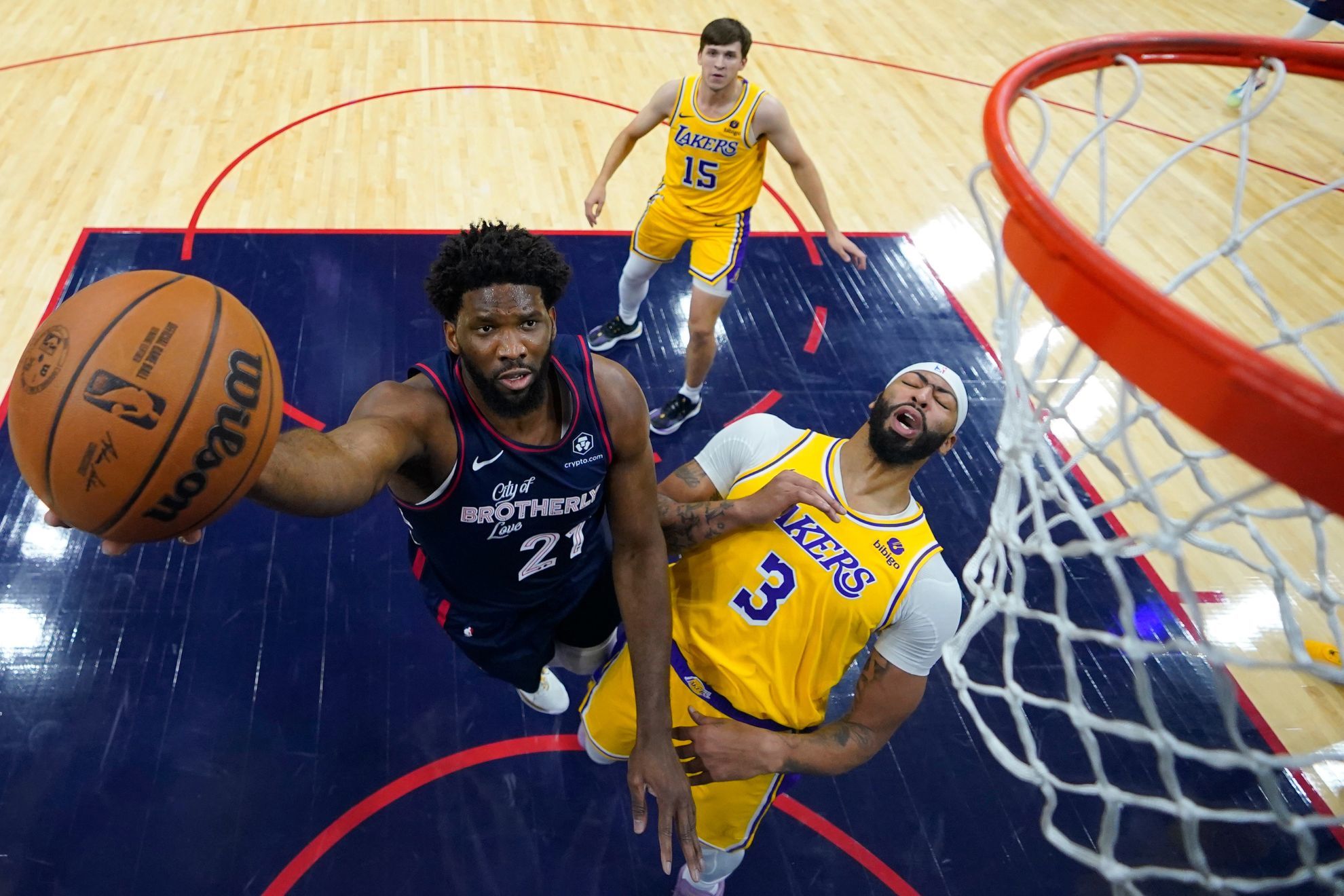 Joel Embiid notches sixth career triple-double to help 76ers beat Lakers by 44 points