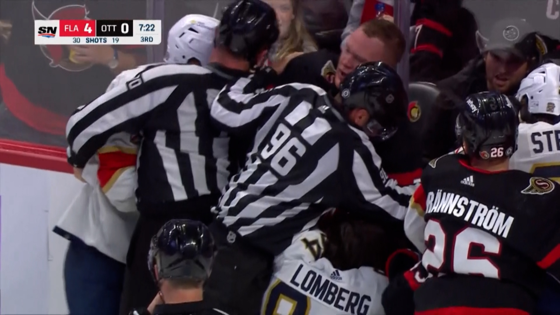 Ten players suspended for 10 minutes after brutal NHL brawl in Panthers vs Senators