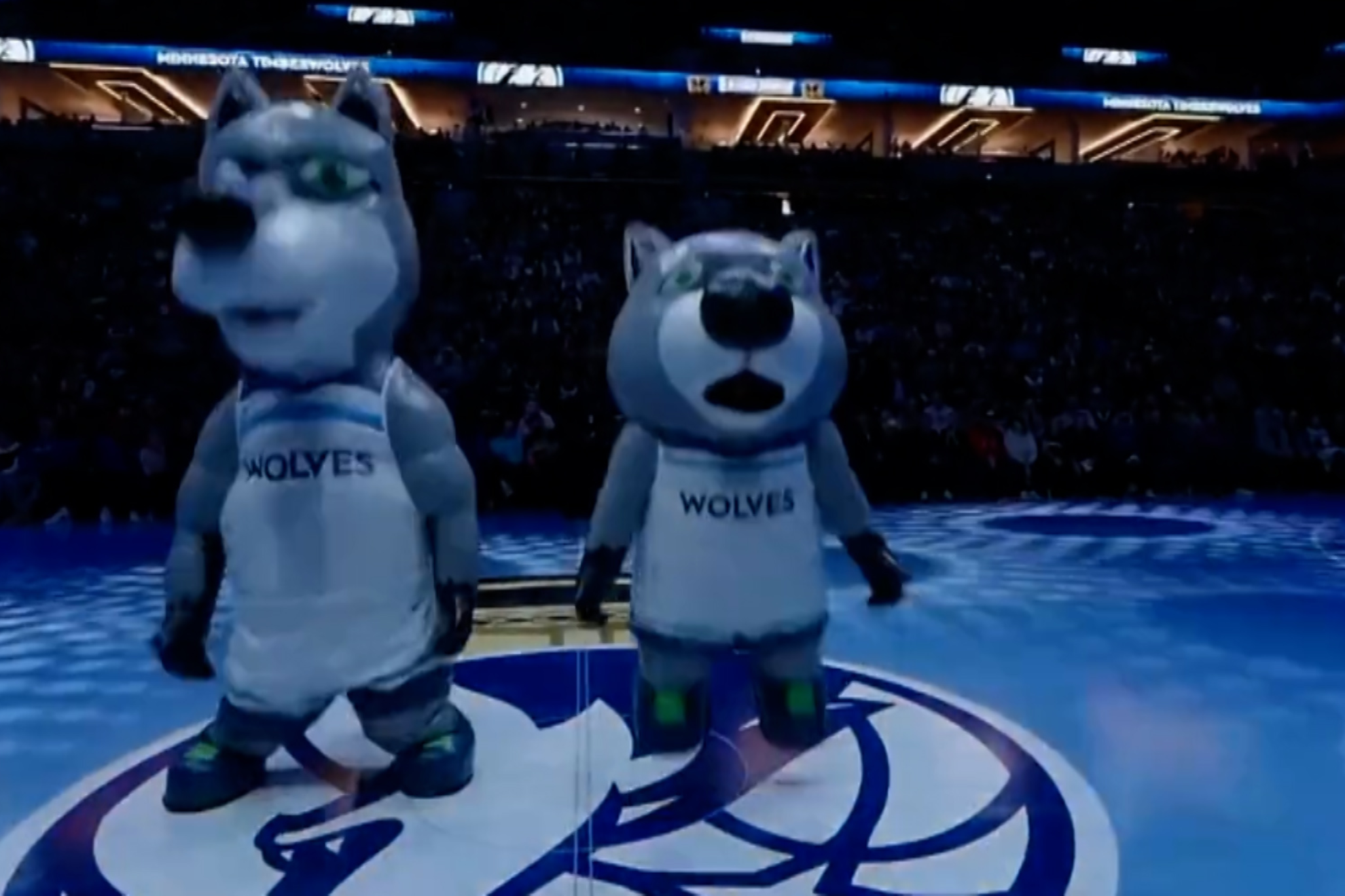 Minnesota Timberwolves mascots go viral for hilarious pregame dance routine